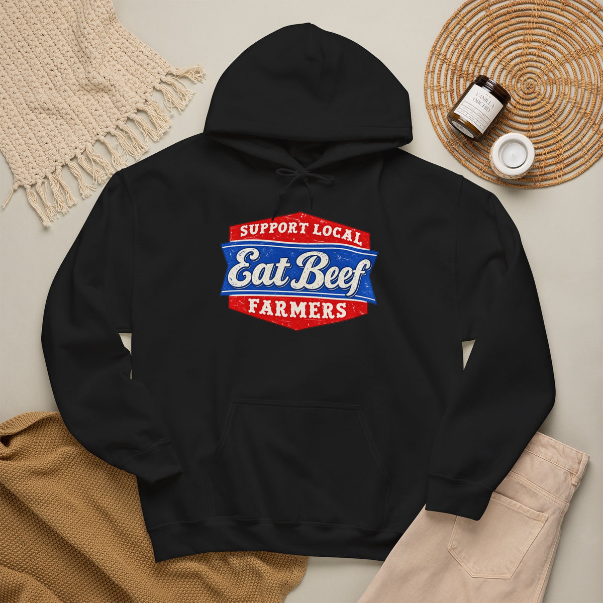 Support Local Farmers Eat Beef Hoodie | Cr8tive Designs