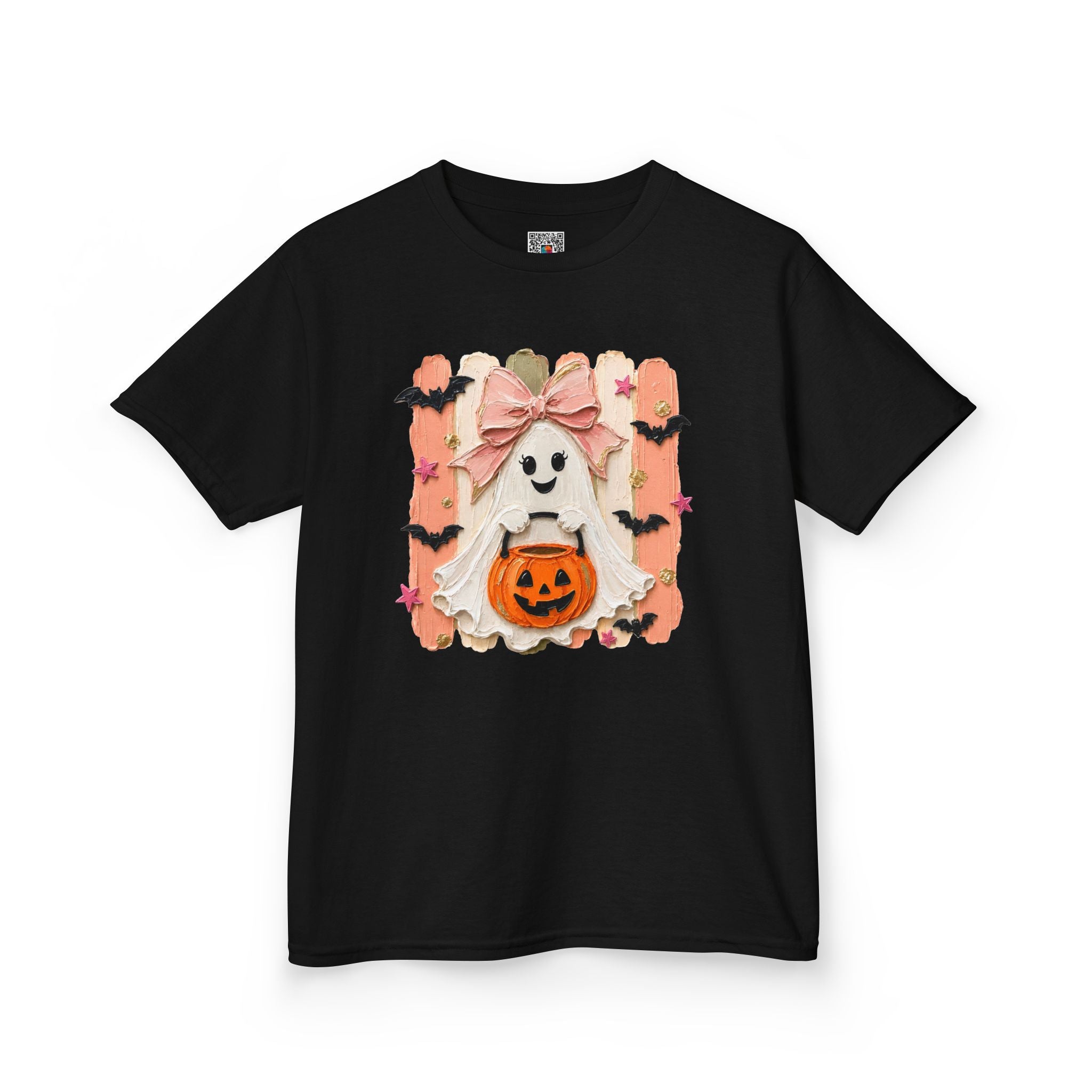 Cute Bow Ghost T-Shirt | Spooky Cute Halloween Tee | Cr8tive Designs