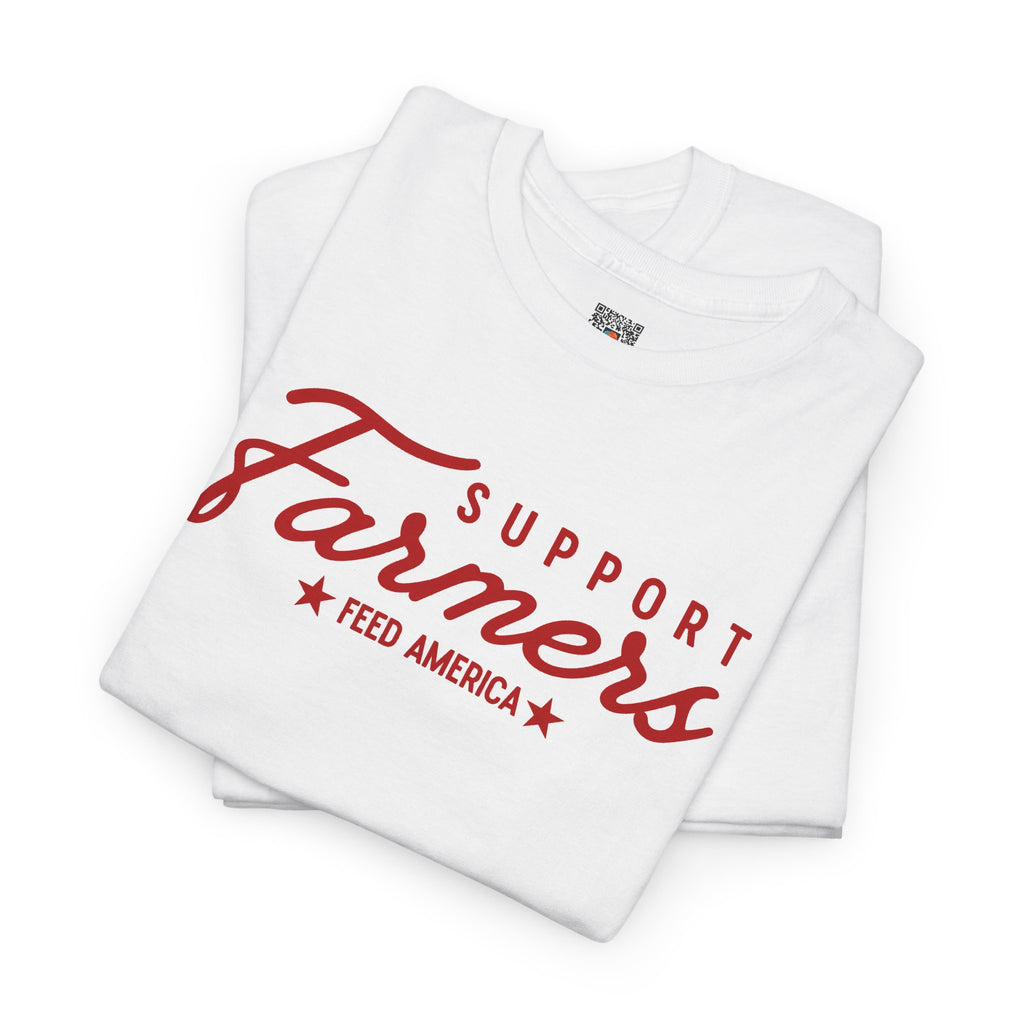 Support Farmers Feed America T-Shirt | Patriotic Agriculture Graphic Tee | Cr8tive Designs