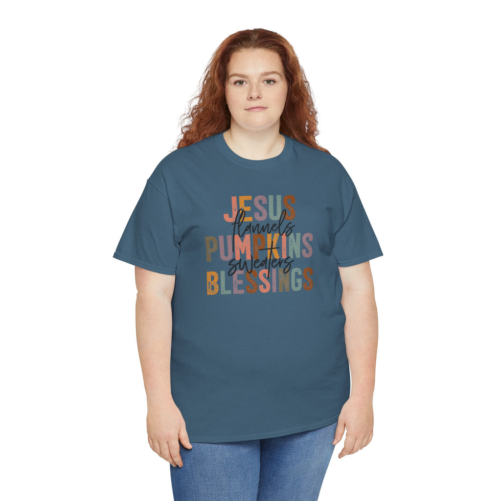 Jesus Flannels Pumpkins Tee | Christian Fall Graphic T-Shirt | Cr8tive Designs