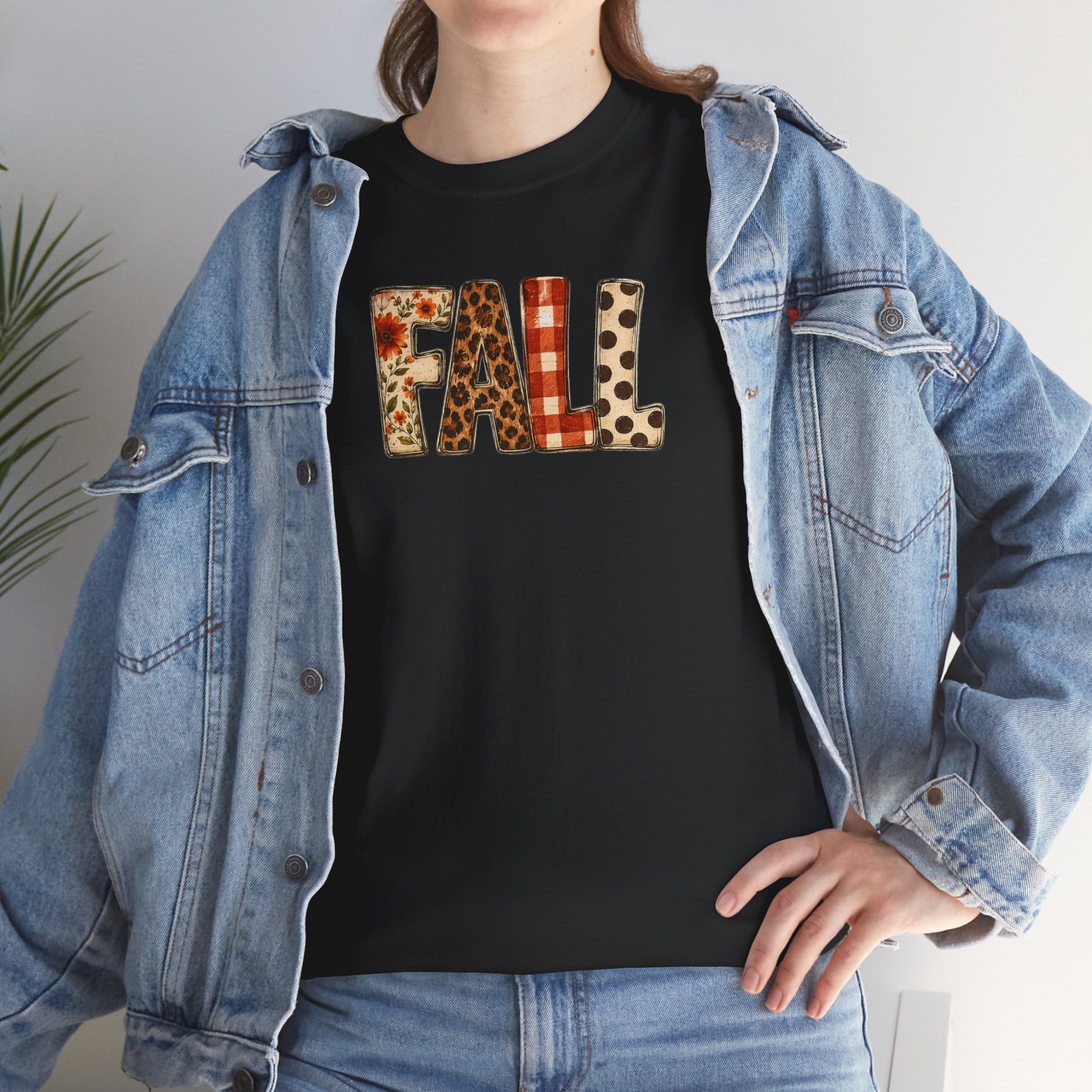 Floral Leopard Plaid FALL Tee | Rustic Autumn Graphic T-Shirt | Cr8tive Designs