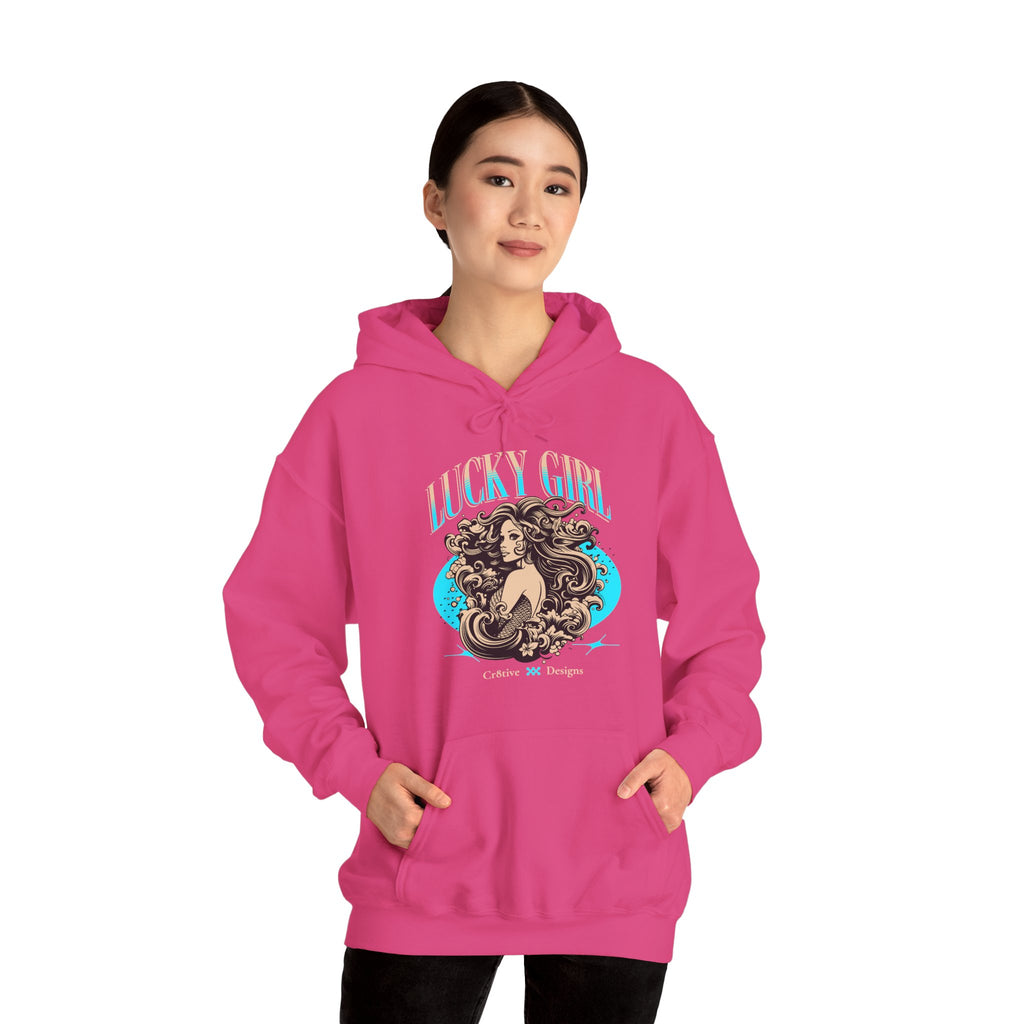 Lucky Girl | Retro Mermaid Hoodie | Cr8tive Designs