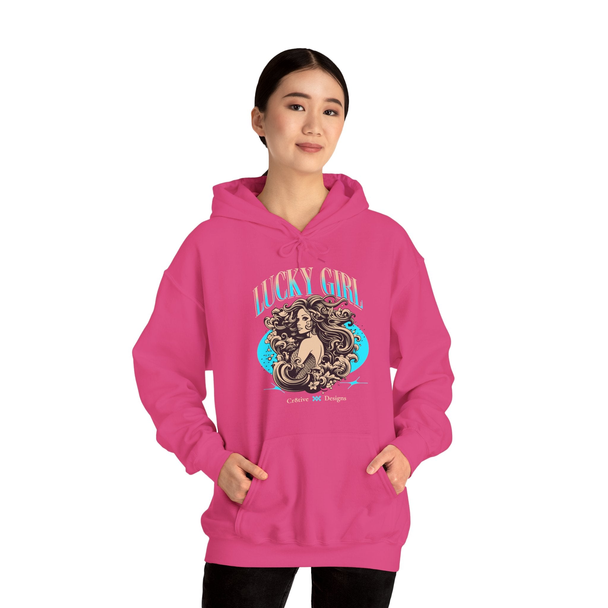 Lucky Girl | Retro Mermaid Hoodie | Cr8tive Designs