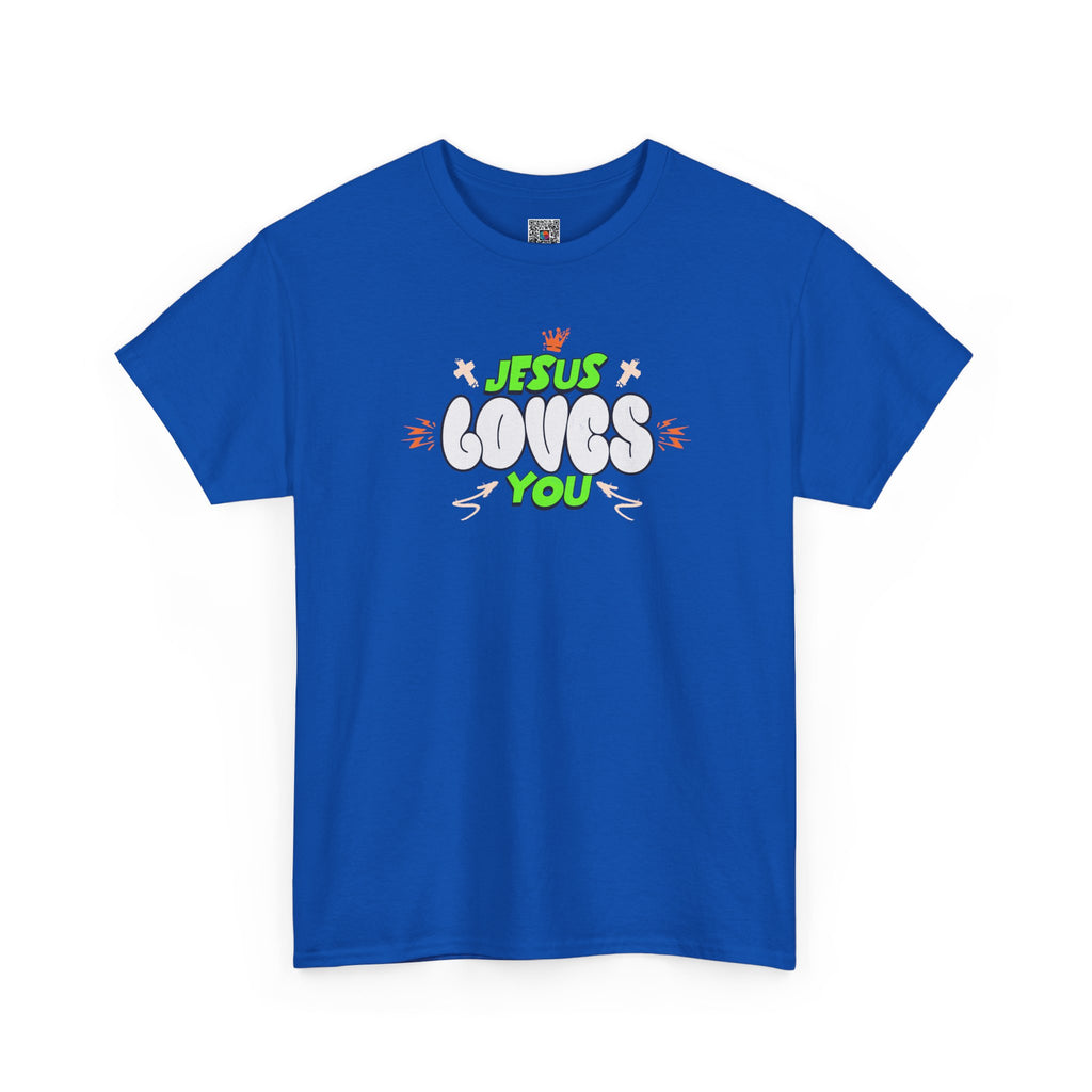 Jesus Loves You T-Shirt | Retro Bubble Gospel Tee | Cr8tive Designs