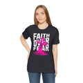 Faith Over Fear T-Shirt | Pink Cross Christian Tee | Cr8tive Designs
