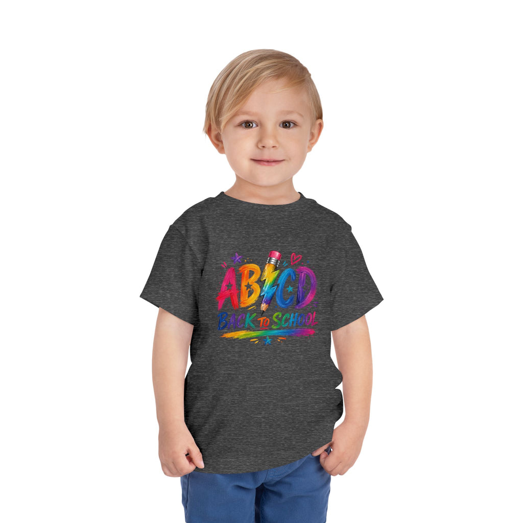 ABC Back to School | Colorful Pencil Toddler T-Shirt | Cr8tive Designs