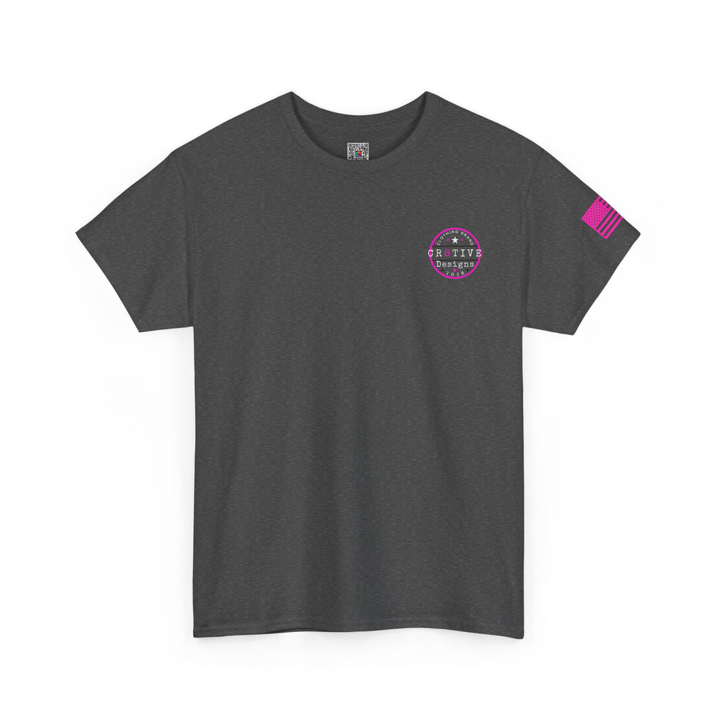 Hot Pink Logo Badge Graphic Tee/Cr8tive Designs