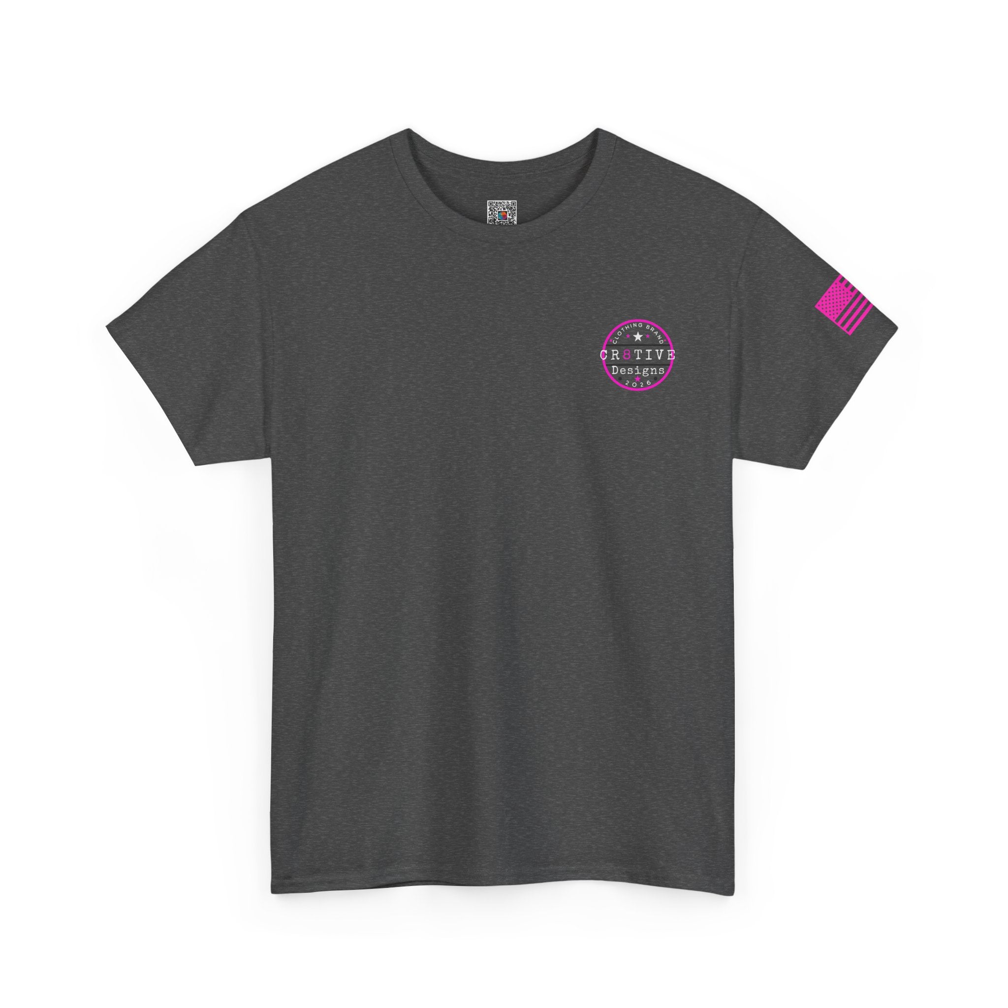 Hot Pink Logo Badge Graphic Tee/Cr8tive Designs
