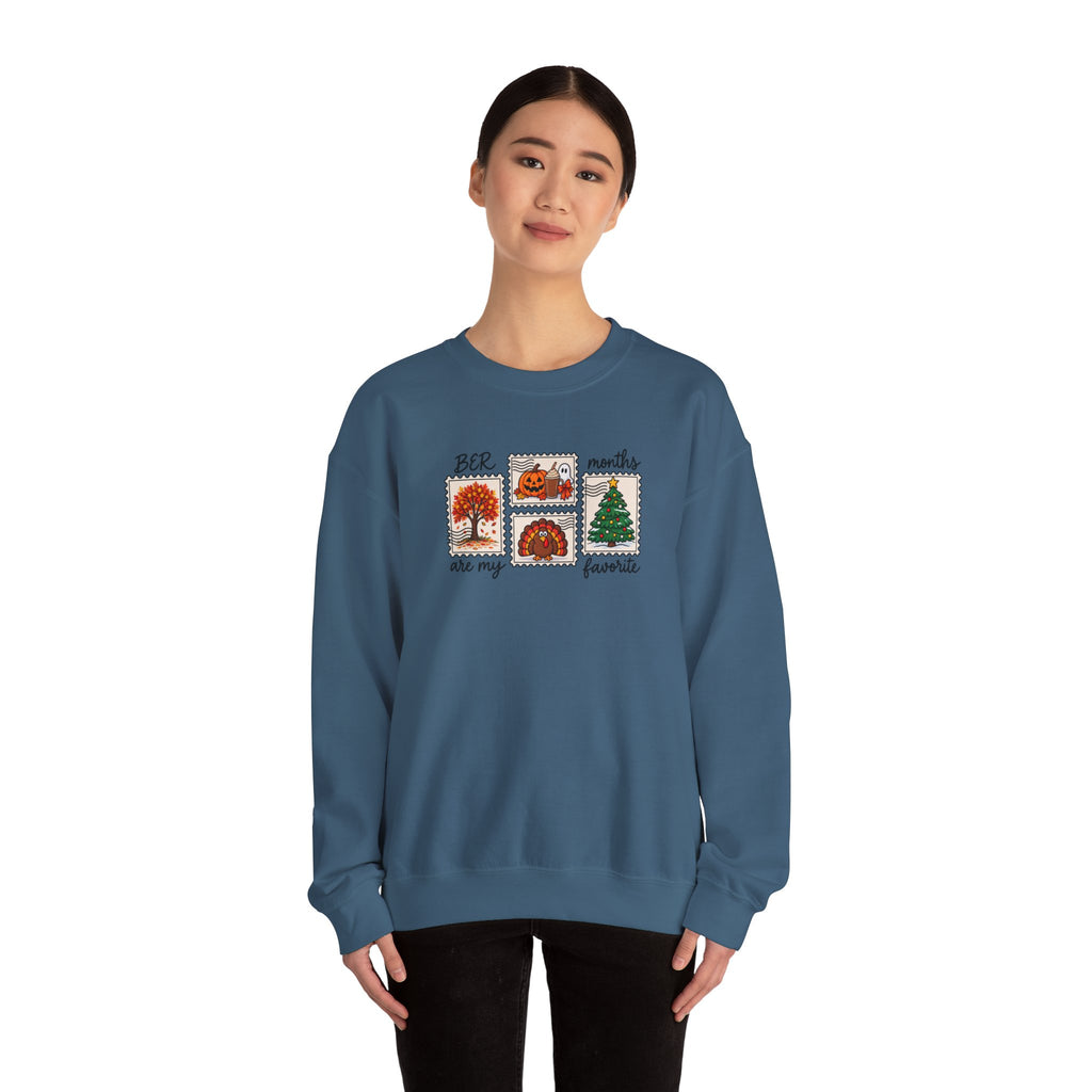 BER Months Are My Favorite Sweatshirt | Holiday Stamps Fall & Winter Crewneck | Cr8tive Designs