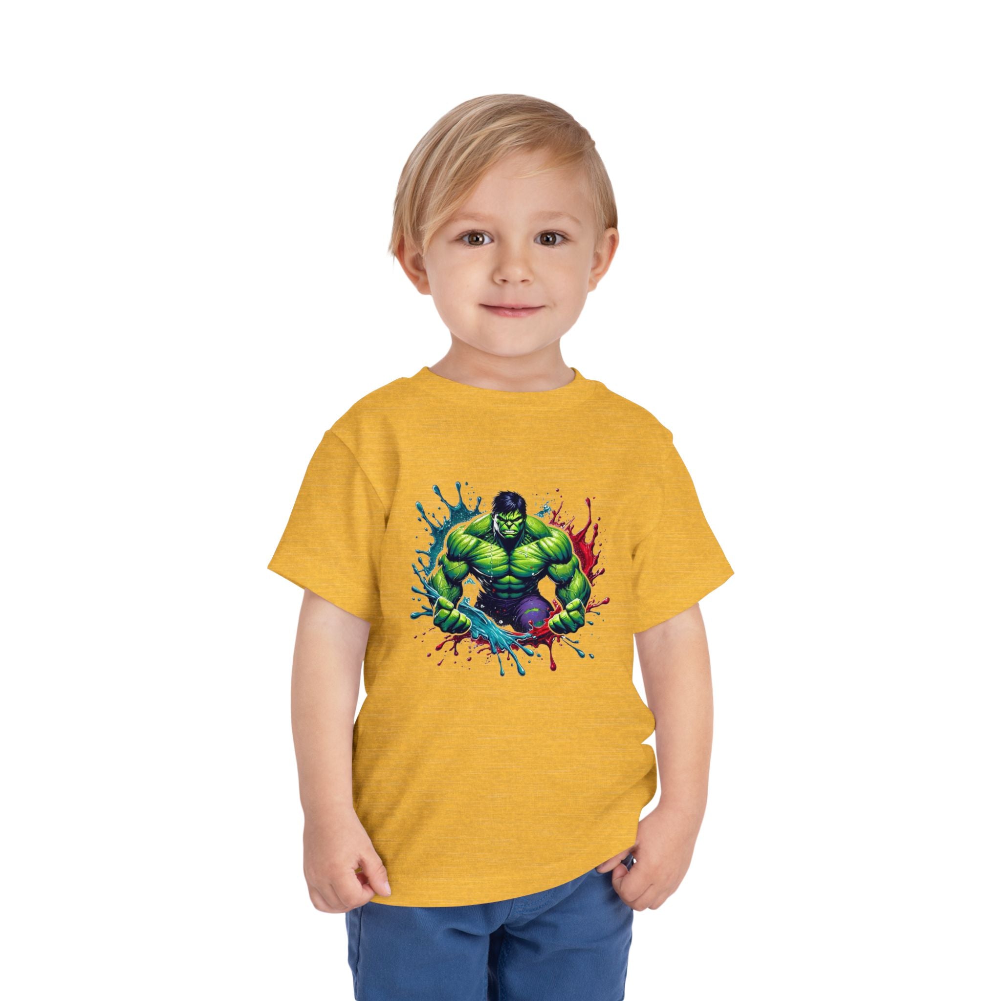 Green Rage Superhero Toddler Tee | Comic-Inspired Action T-Shirt | Cr8tive Designs