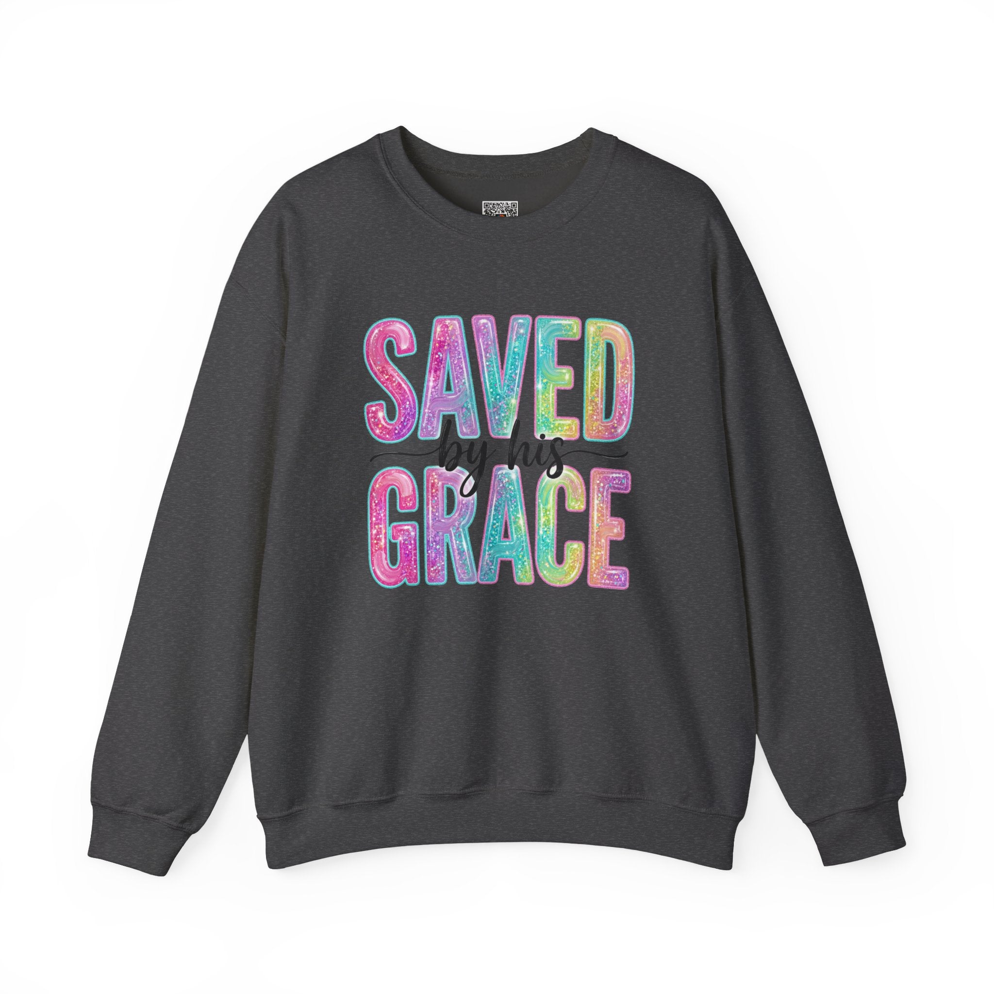 Saved by Grace Sweatshirt – Christian Faith Graphic Crewneck | Inspirational Religious Pullover | Cr8tive Designs