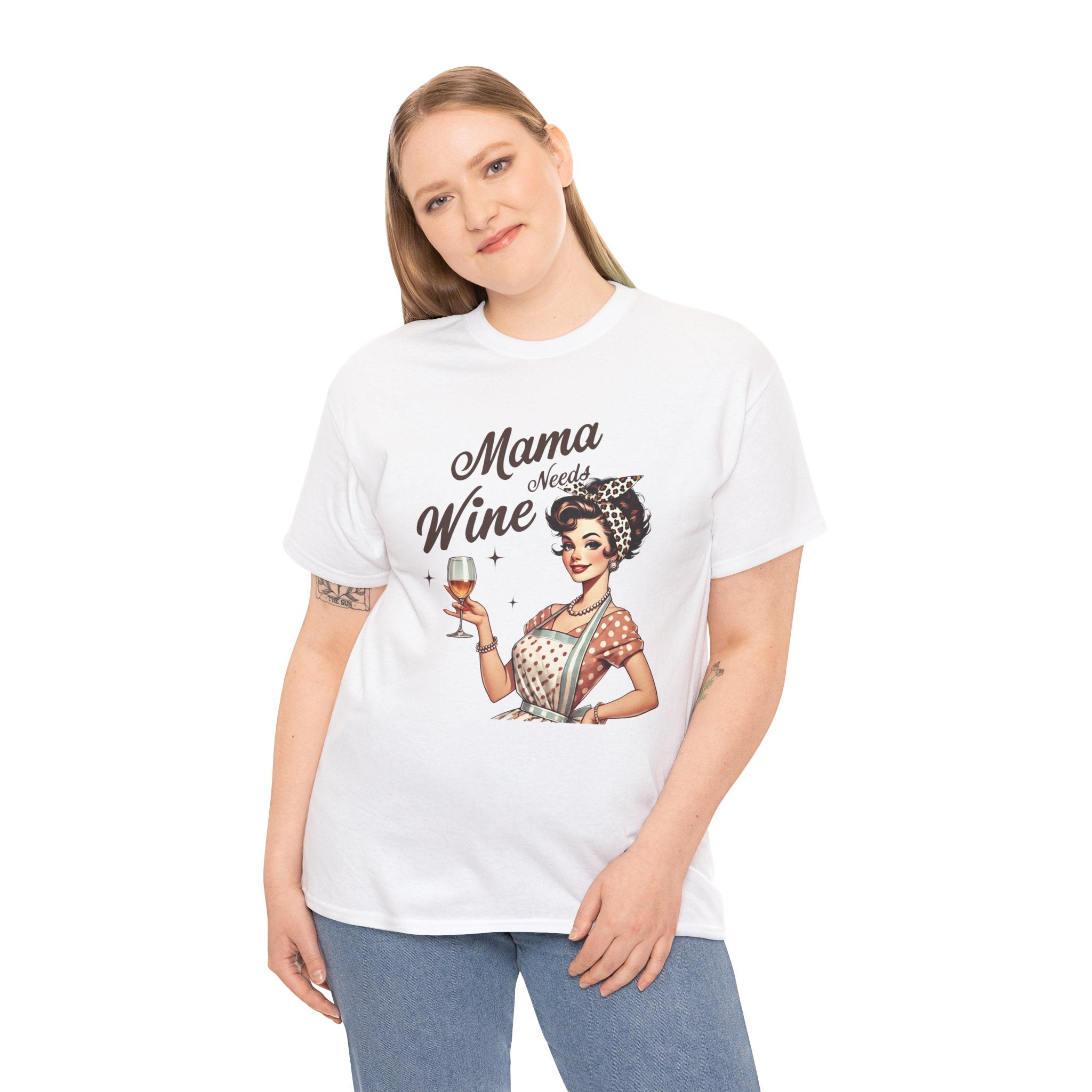 Mama Needs Wine Tee – Funny Mom Life Shirt, Cute Vintage Graphic, Wine Lover Gift | Cr8tive Designs