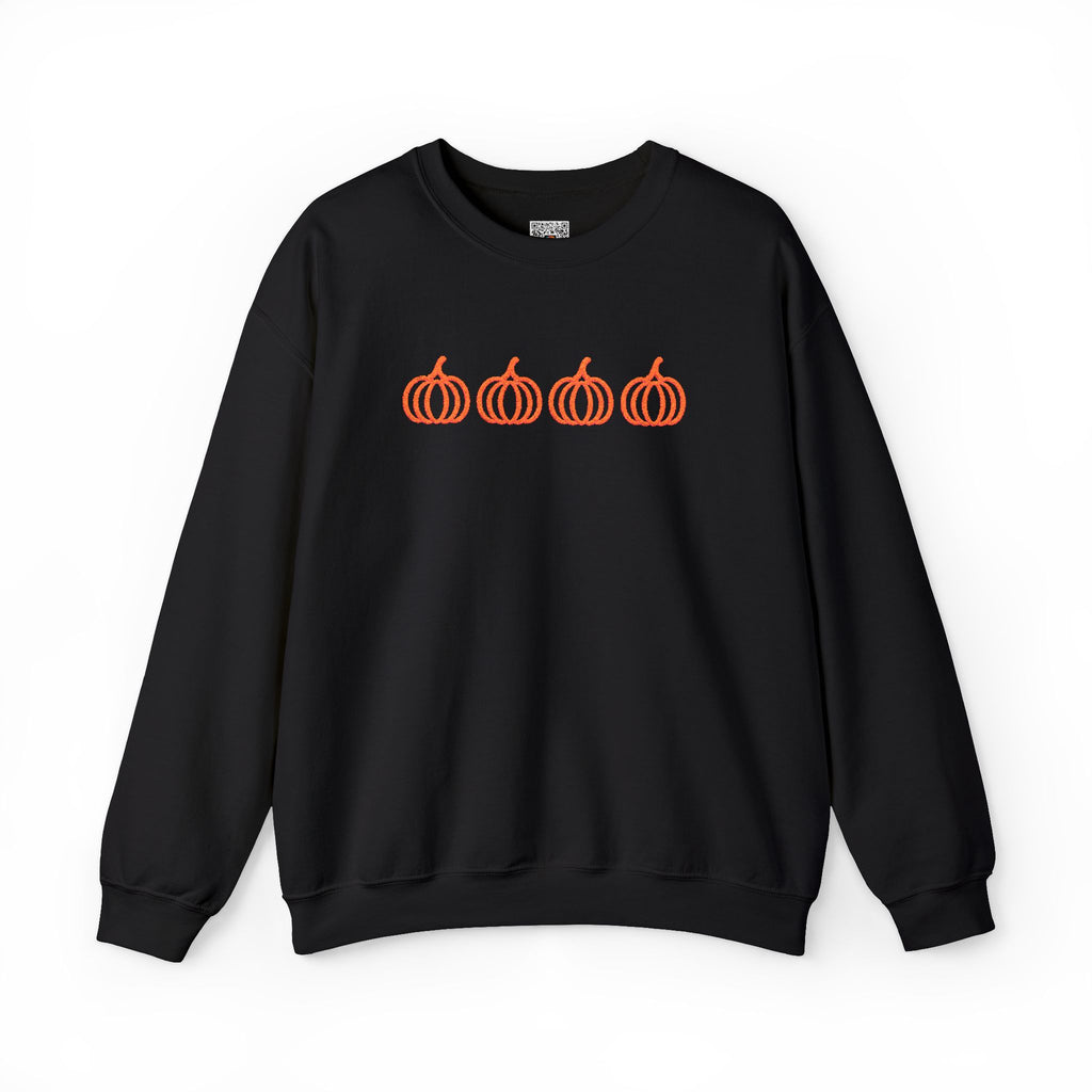 Embroidered Pumpkins Sweatshirt | Retro Embroidered Fall Crewneck | Cr8tive Designs
