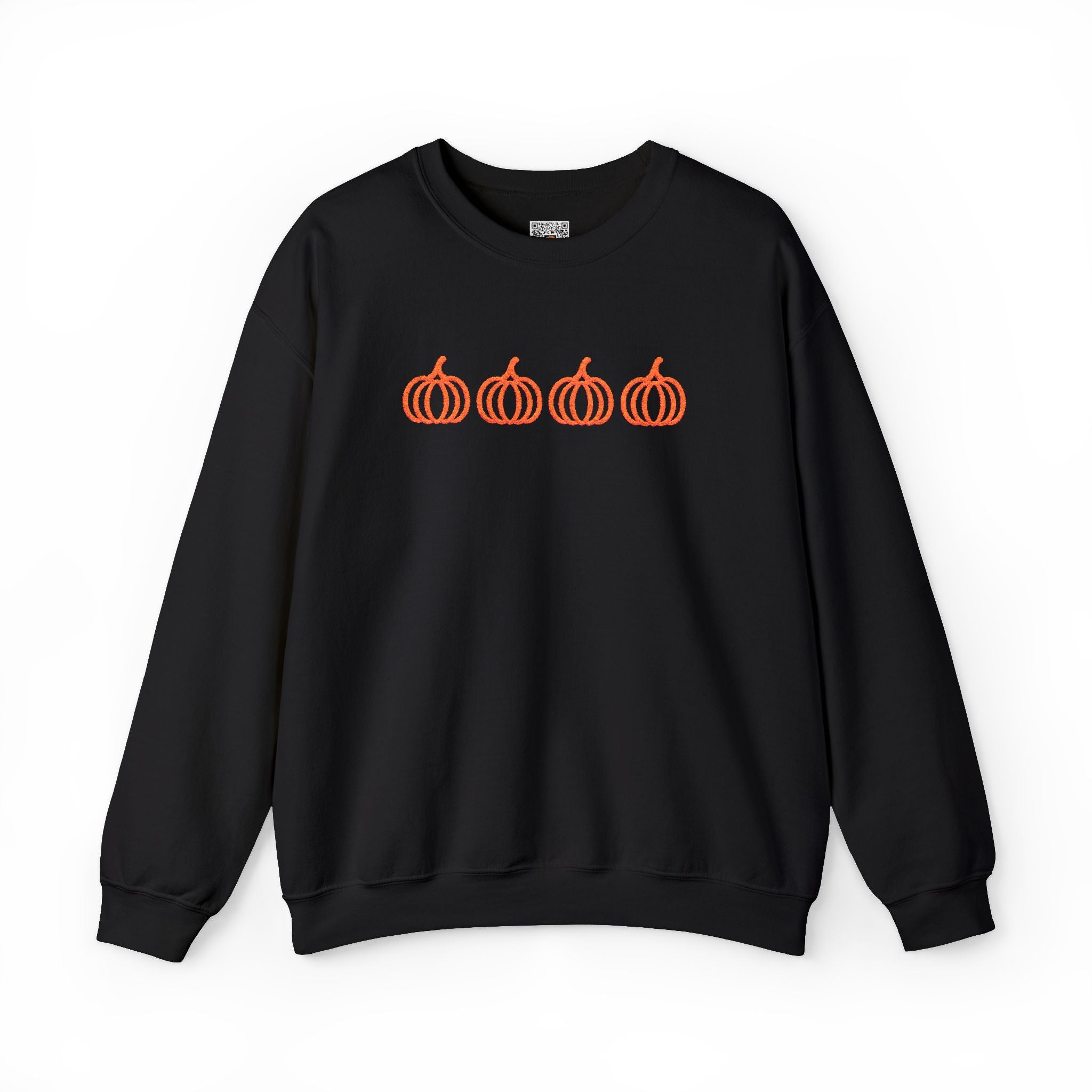 Embroidered Pumpkins Sweatshirt | Retro Embroidered Fall Crewneck | Cr8tive Designs