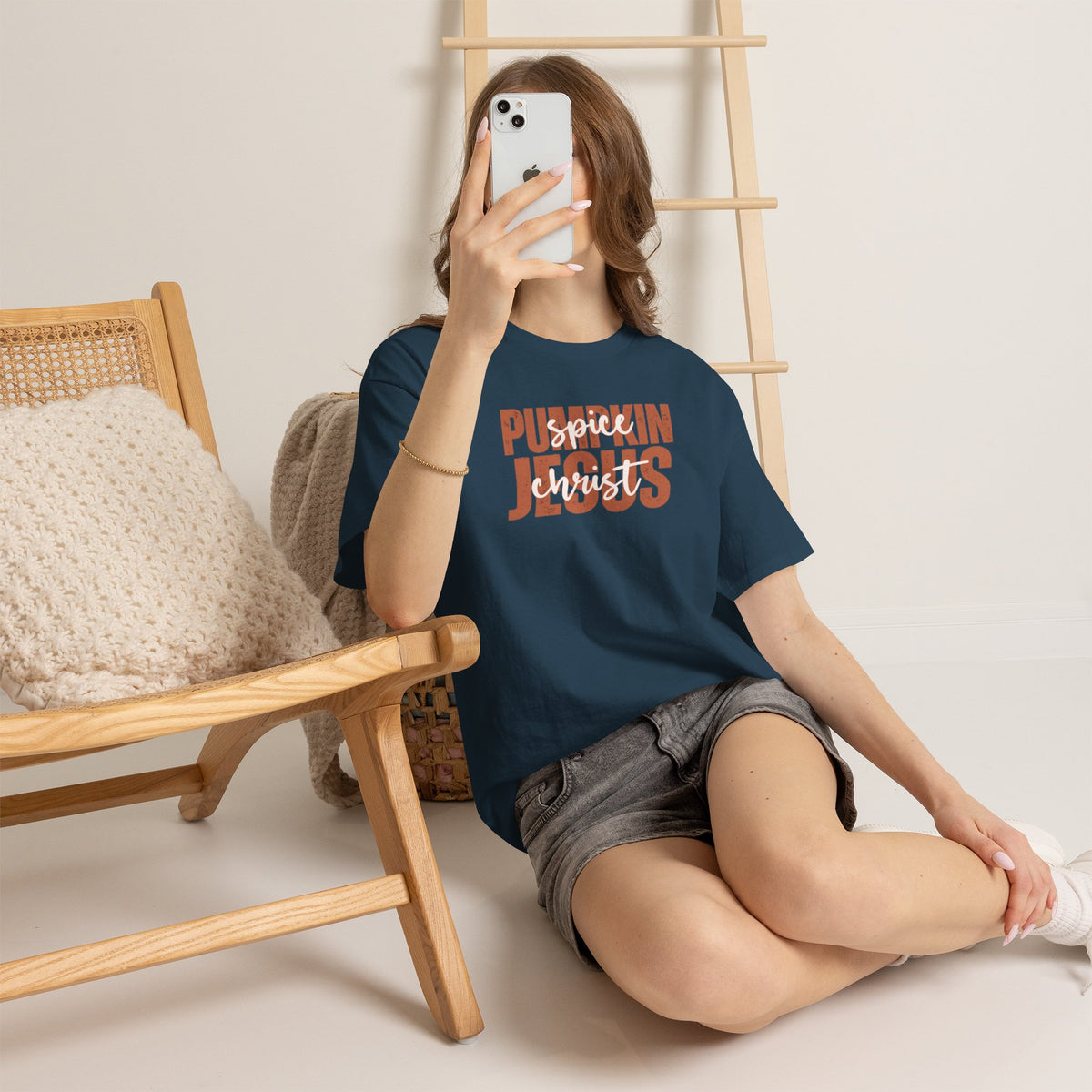 Pumpkin Spice & Jesus Christ T-Shirt | Christian Fall Autumn Faith Graphic Tee | Cr8tive Designs