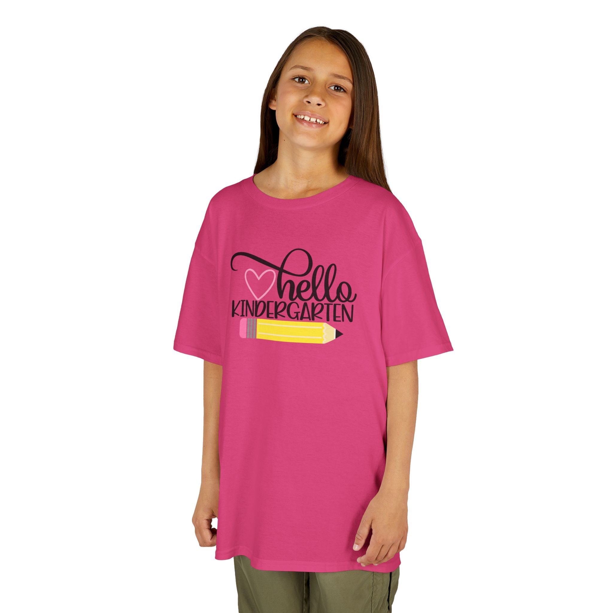 Hello Kindergarten Youth Tee | First Day of School Pencil T-Shirt | Cr8tive Designs