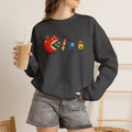 Crewneck Sweatshirt | Playful 'Apple Pac-Man' Back-to-School Graphic | Cr8tive Designs