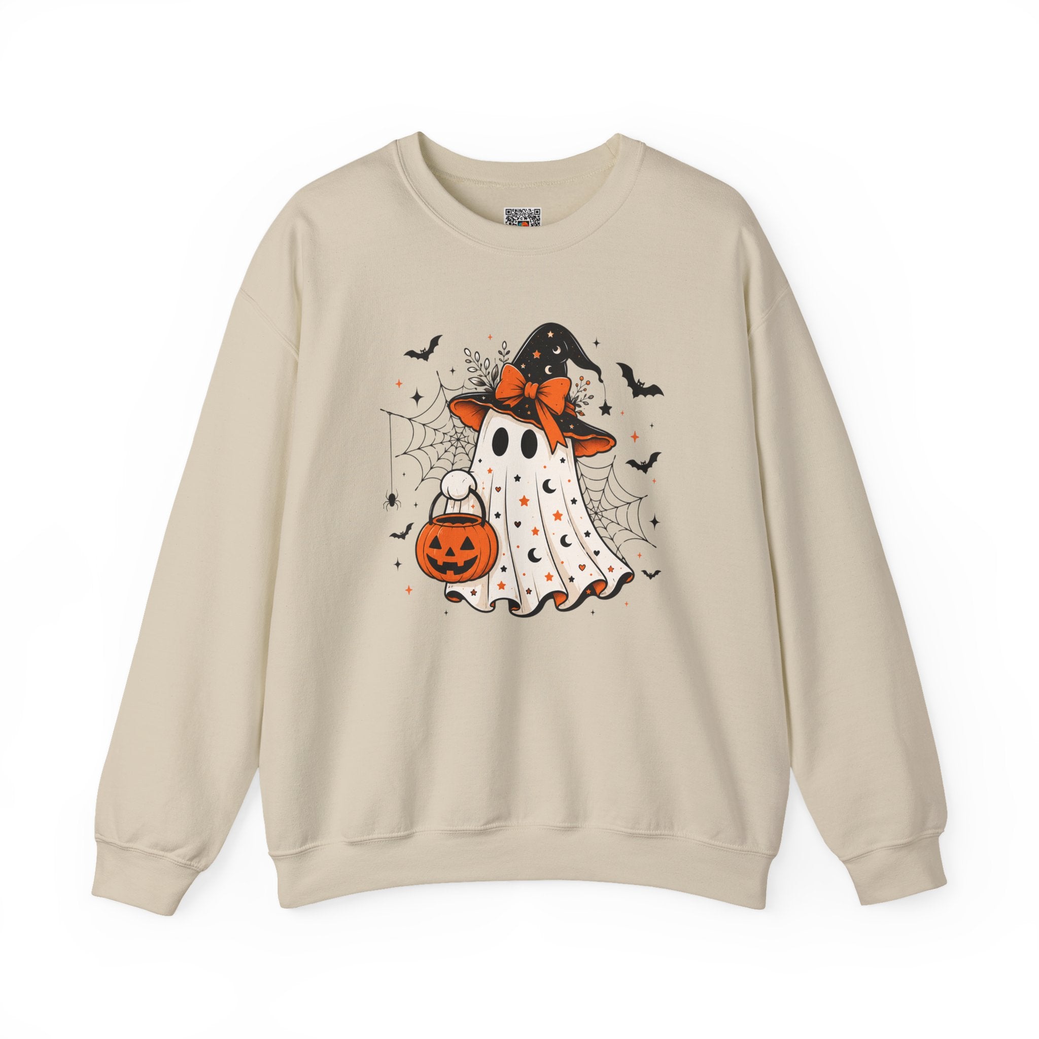 Trick or Treat Witch Ghost Sweatshirt | Spooky Season Halloween Crewneck | Cr8tive Designs