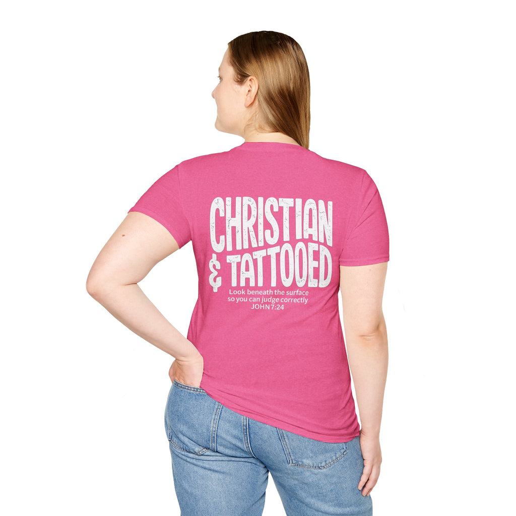 Christian & Tattooed | John 7:24 Scripture T-Shirt | Cr8tive Designs