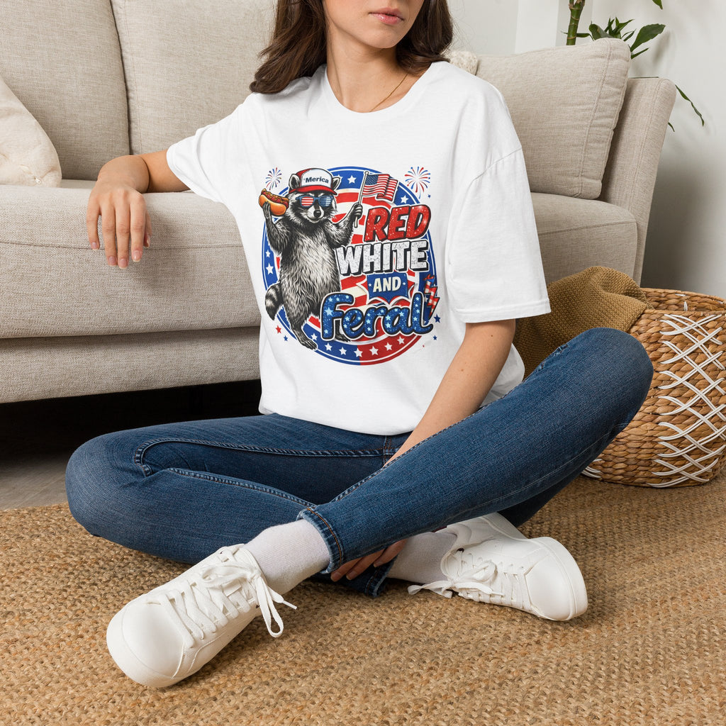RED WHITE AND BOOM | Patriotic Raccoon Fireworks Design | Cr8tive Designs