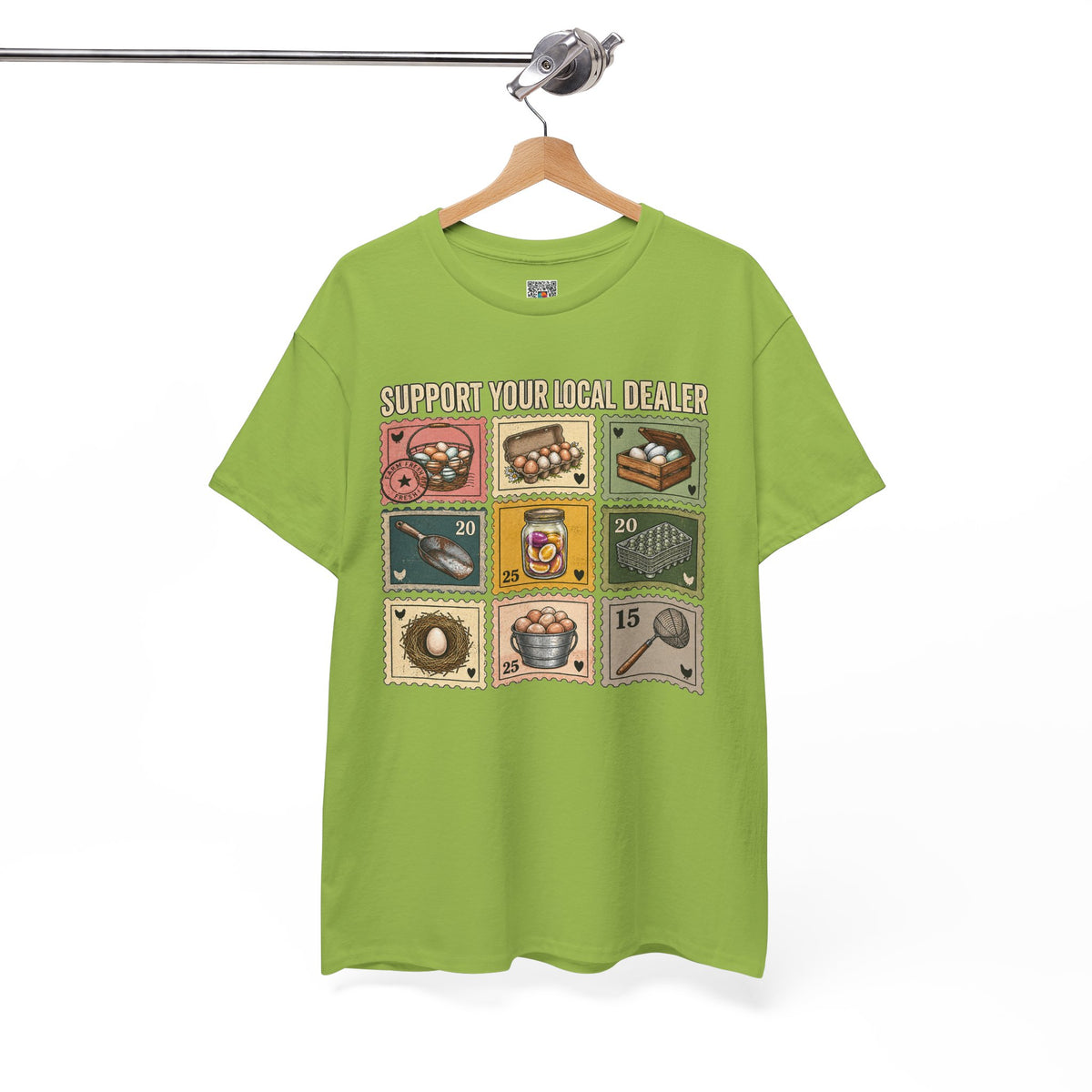 Support Your Local Dealer Fresh Eggs T-Shirt | Funny Chicken Farm Graphic Tee | Cr8tive Designs