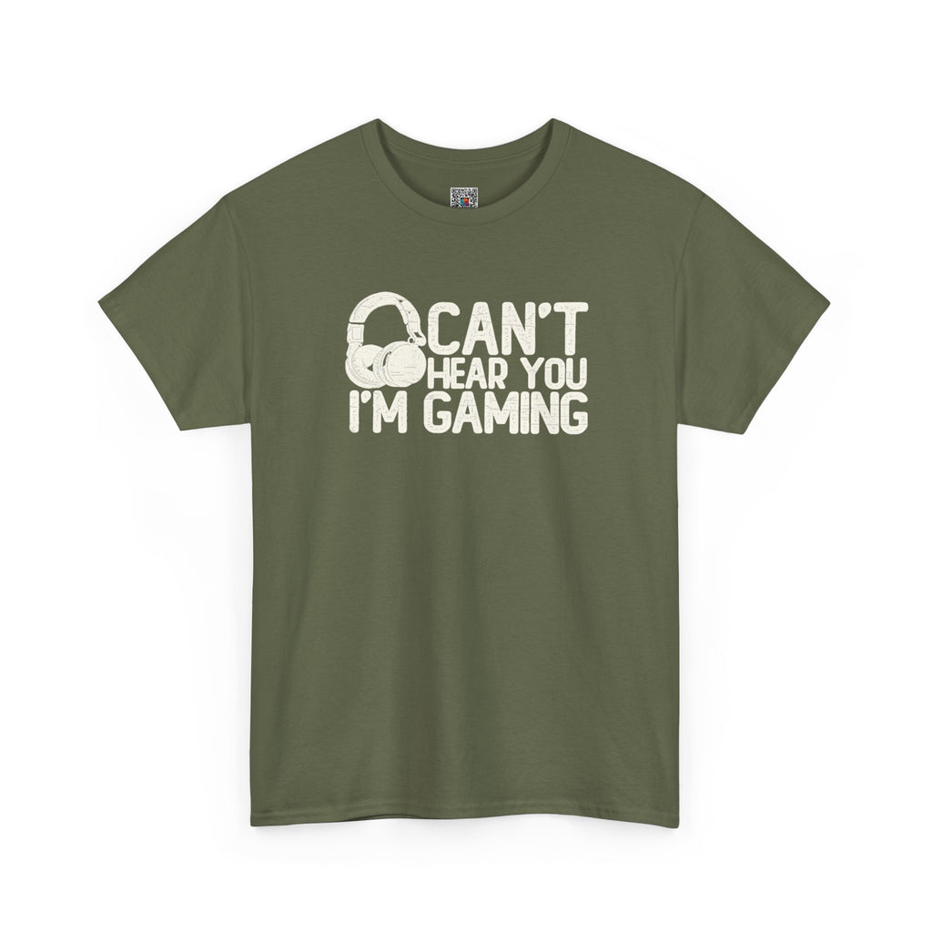 Can’t Hear You, I’m Gaming T-Shirt | Funny Headset Gamer Design | Cr8tive Designs
