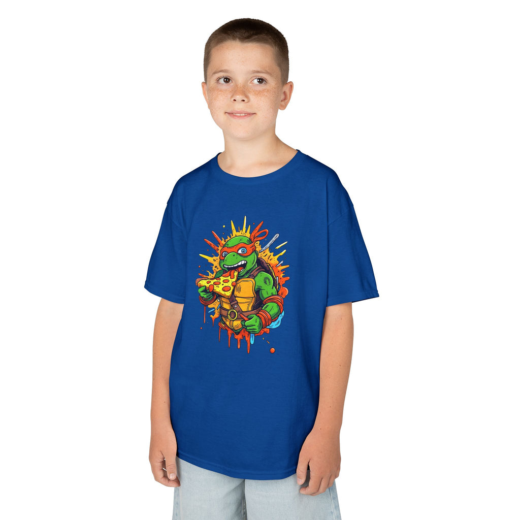 Pizza-Loving Ninja Turtle Youth Tee | Colorful Comic-Inspired T-Shirt | Cr8tive Designs