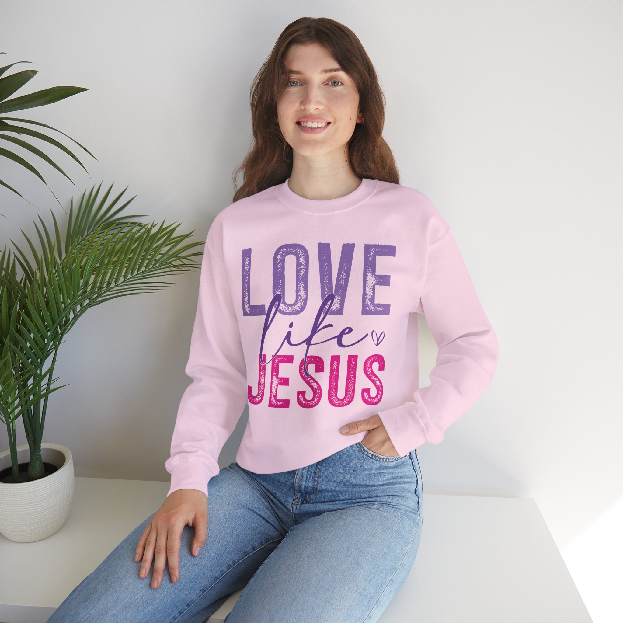 Love Like Jesus – Inspirational Christian Faith Sweatshirt | Cr8tive Designs