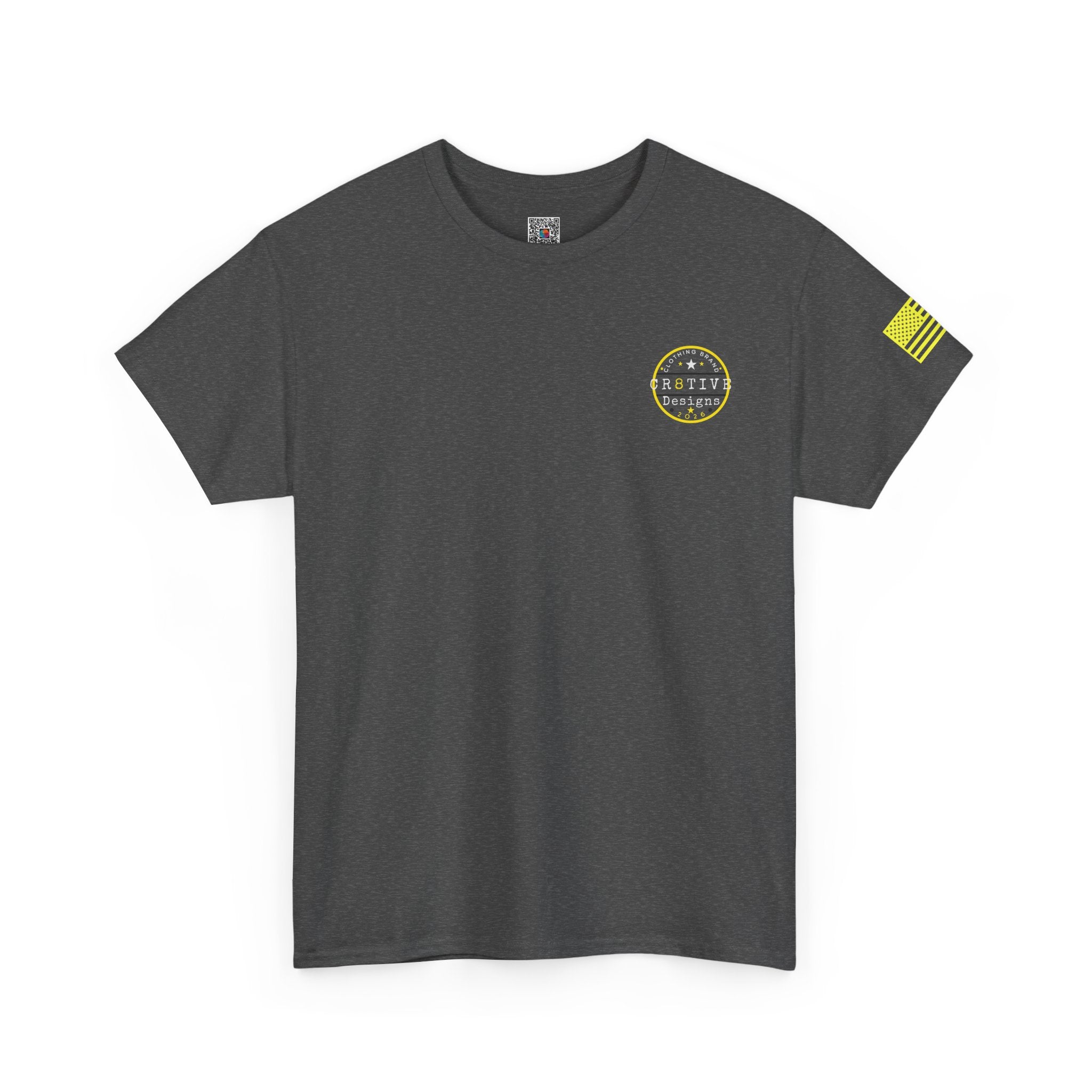 Yellow Logo Badge Graphic Tee/Cr8tive Designs