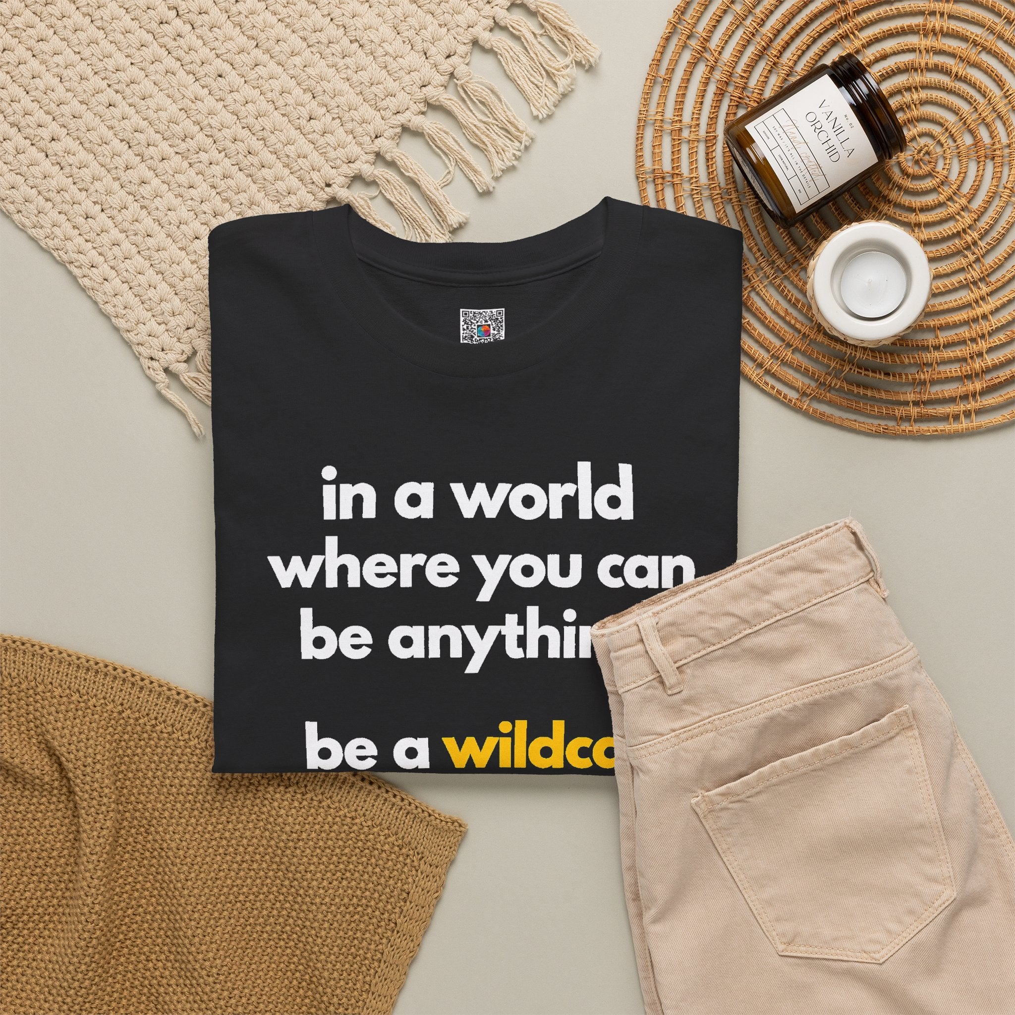 Be A Wildcat T-Shirt | Purple & Gold School Spirit Graphic Tee | Cr8tive Designs