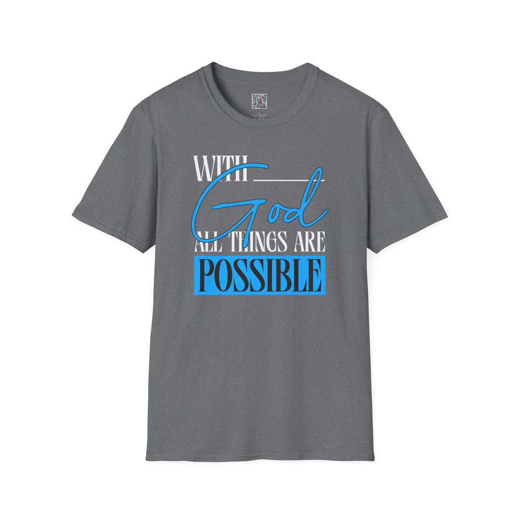 God All Things Are Possible T-Shirt — Inspirational Christian Faith Tee| Cr8tive Designs