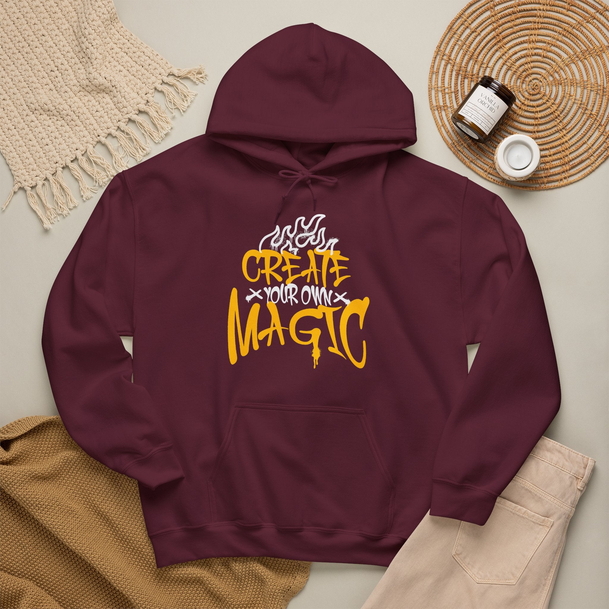 Create Your Own Magic | Bold Inspirational Hoodie | Cr8tive Designs