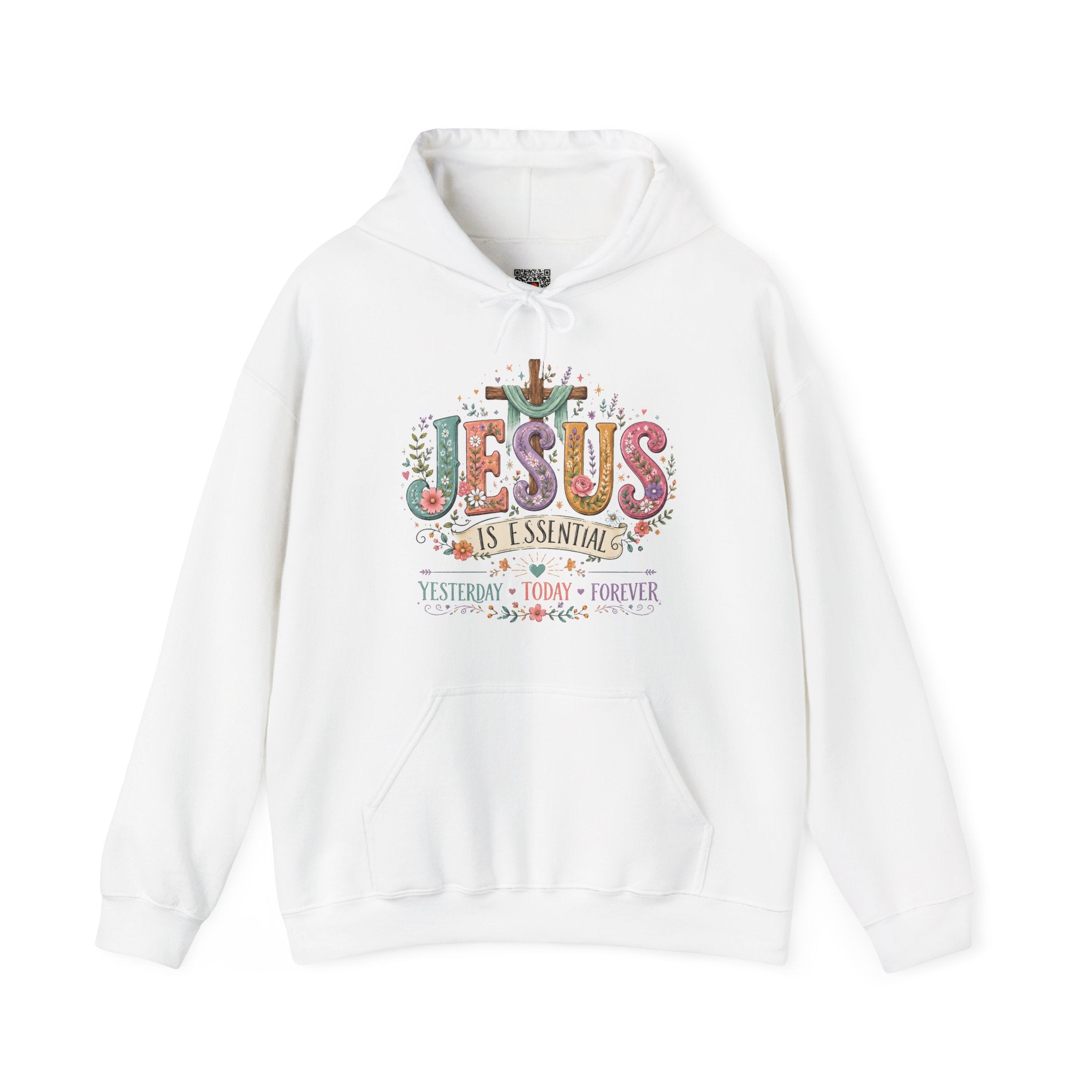 Jesus Is Essential | Floral Christian Faith Hoodie | Cr8tive Designs