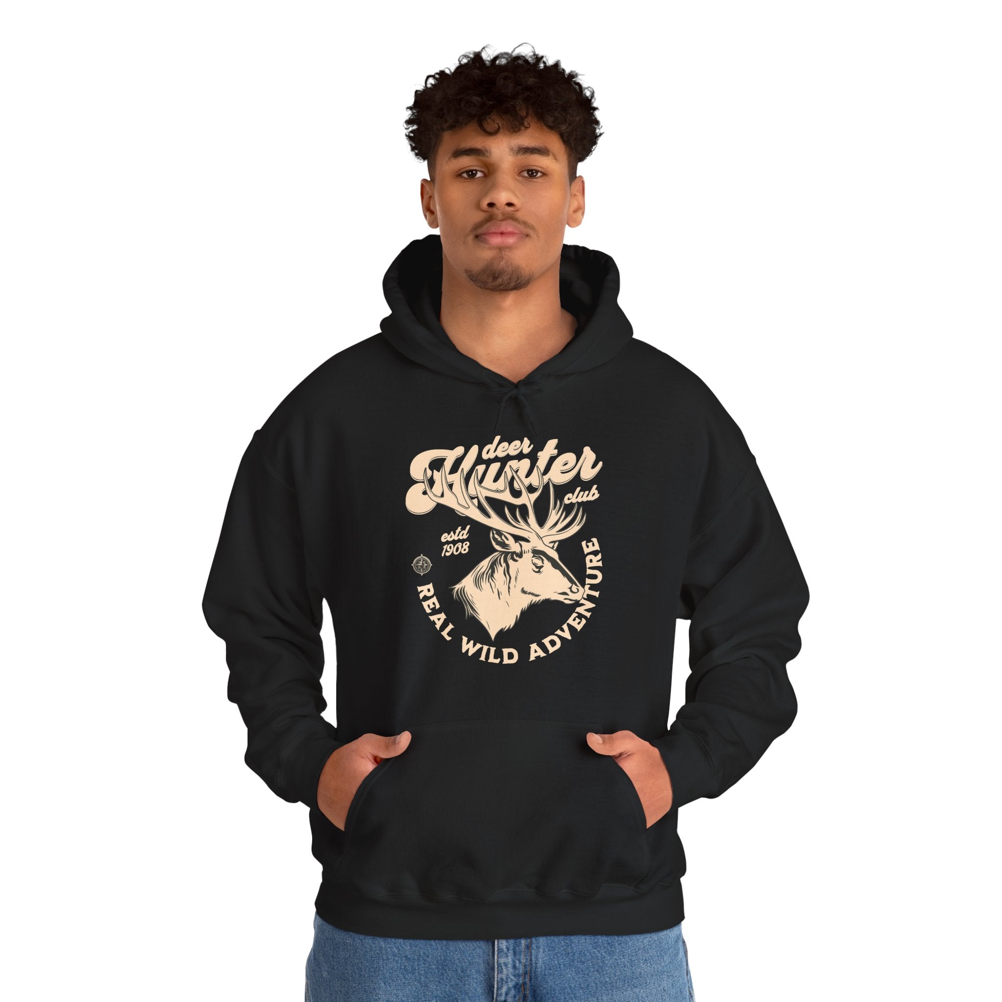 Deer Hunter Hoodie | Vintage Wild Adventure Design | Cr8tive Designs