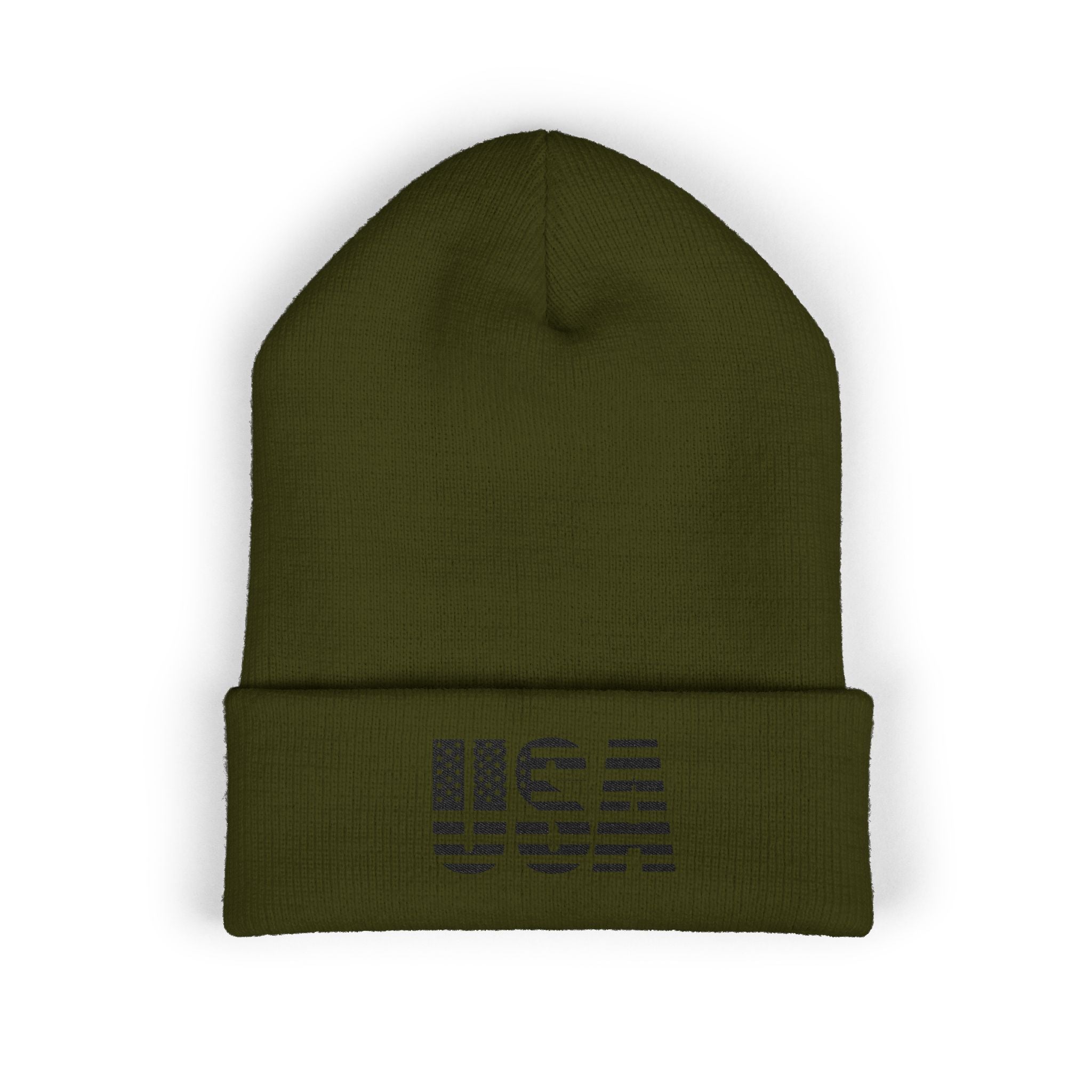 USA Flag Embroidered Cuffed Beanie/Cr8tive Designs