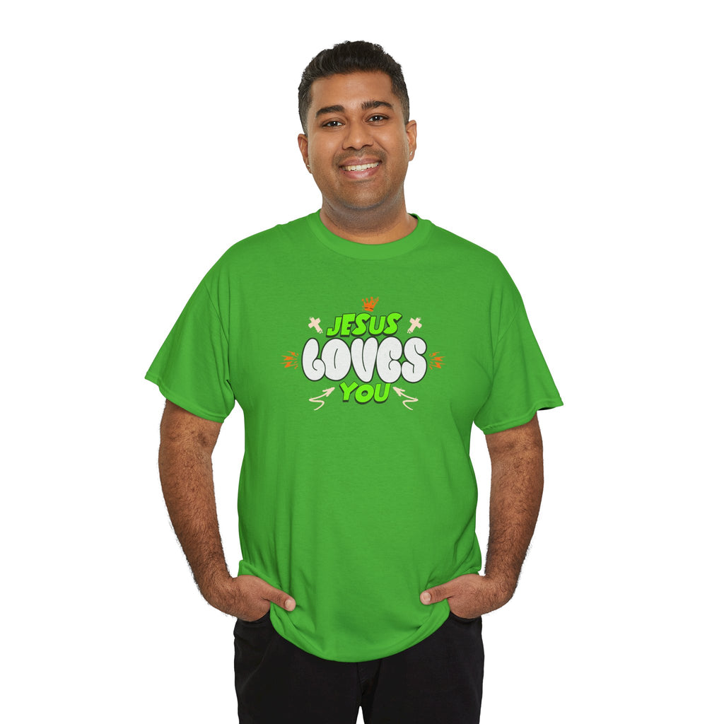 Jesus Loves You T-Shirt | Retro Bubble Gospel Tee | Cr8tive Designs