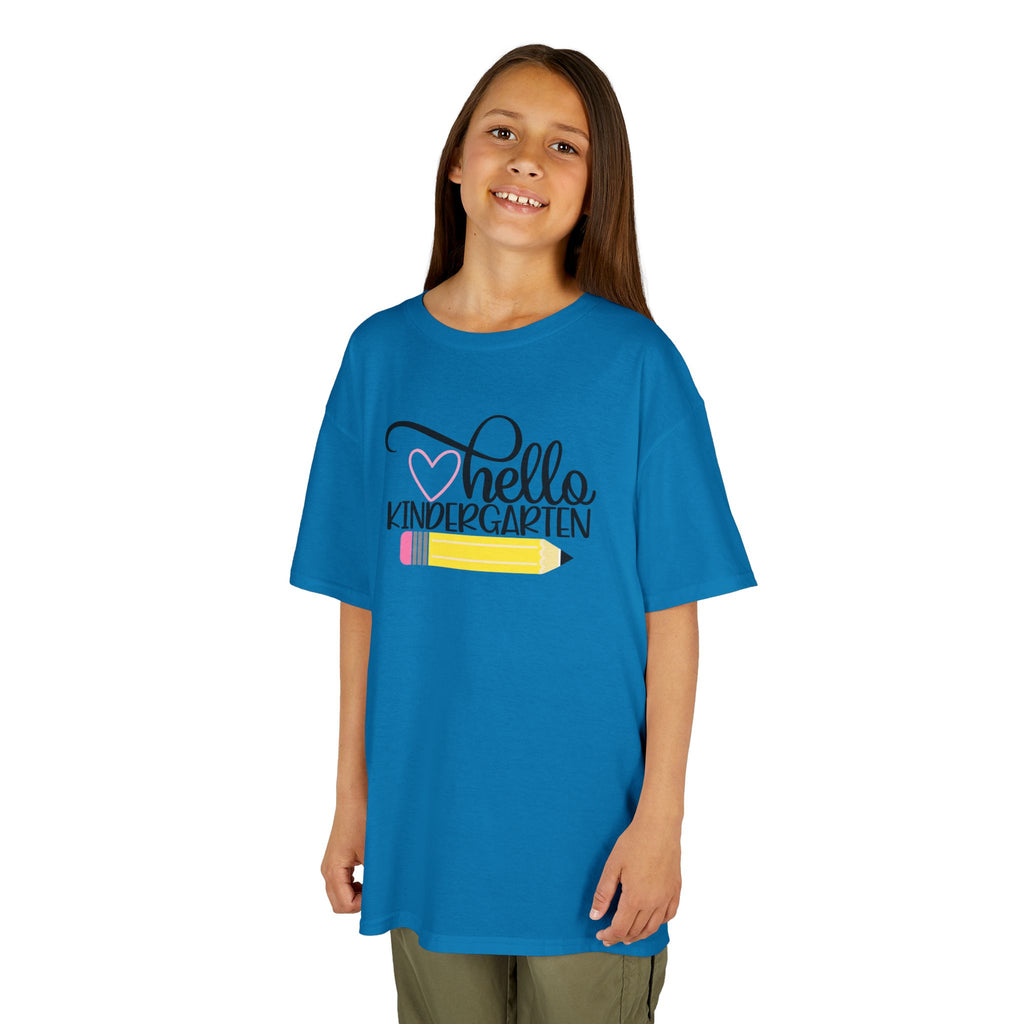 Hello Kindergarten Youth Tee | First Day of School Pencil T-Shirt | Cr8tive Designs