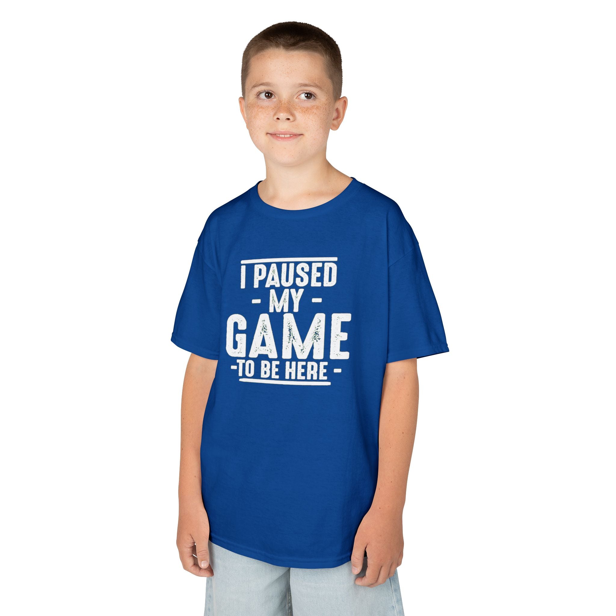 I Paused My Game to Be Here | Funny Youth Gamer T-Shirt | Cr8tive Designs