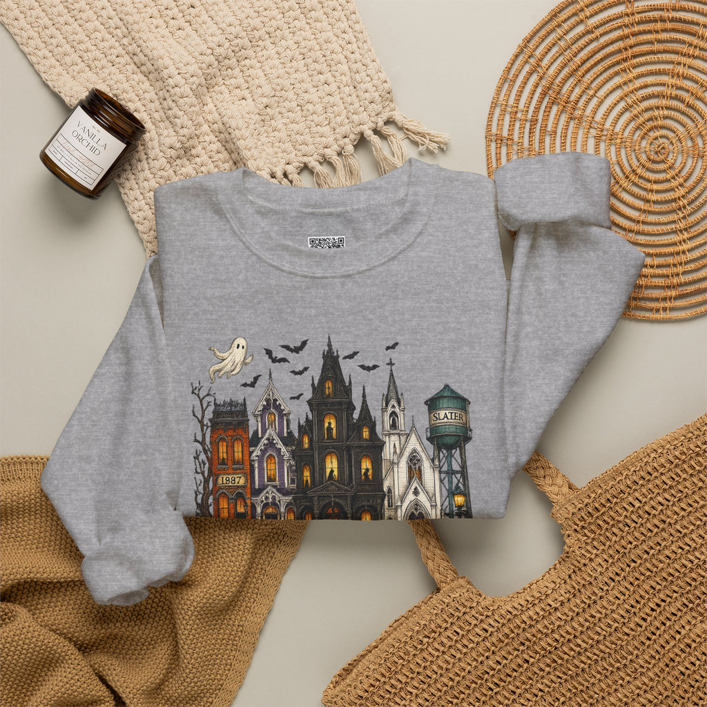 Spooky in a Small Town Sweatshirt | Vintage Slater Haunted House Crewneck | Cr8tive Designs