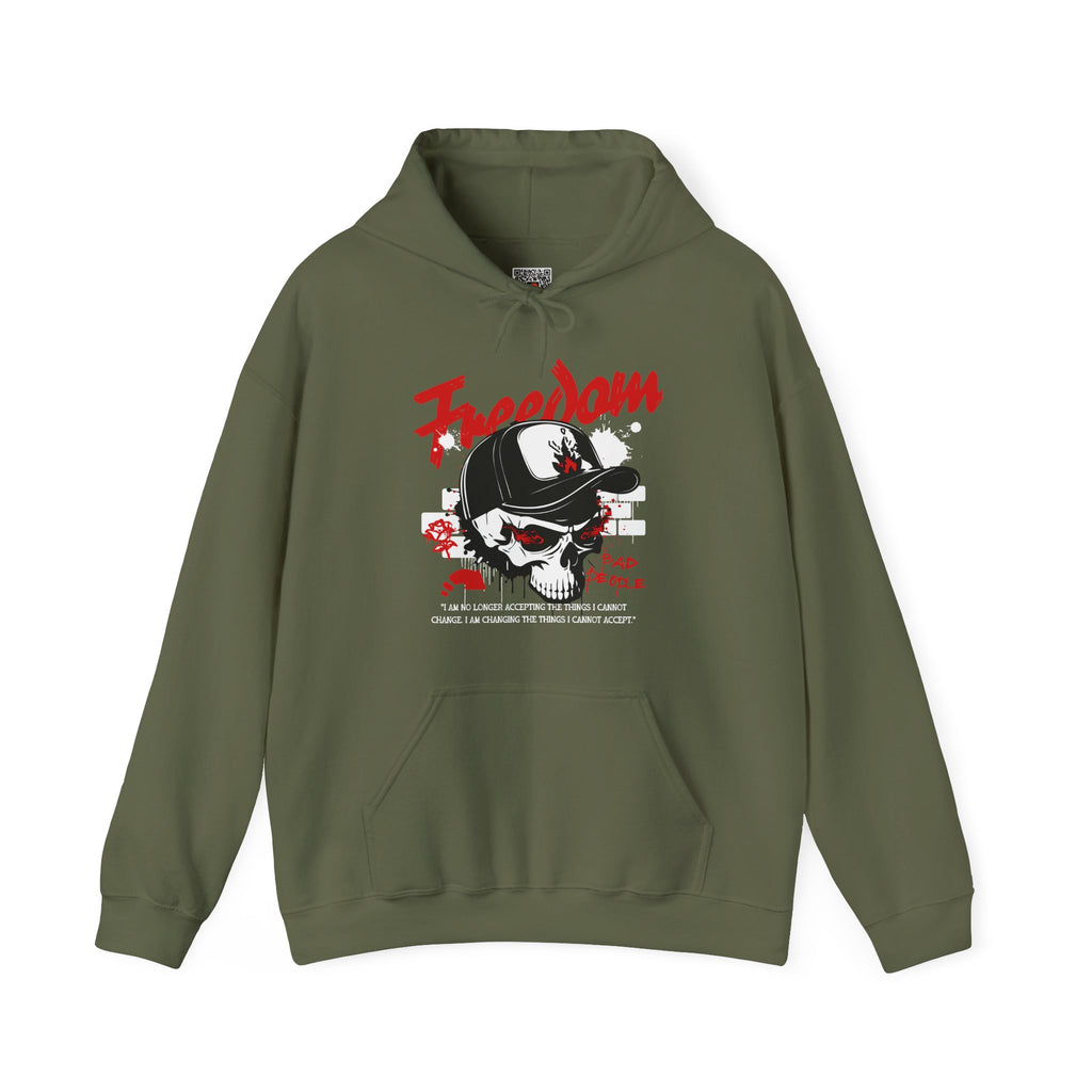 Freedom | Rebellious Skull Streetwear Hoodie | Cr8tive Designs