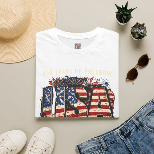 250 Years of Freedom | Rustic Patriotic USA Flag Design | Cr8tive Designs