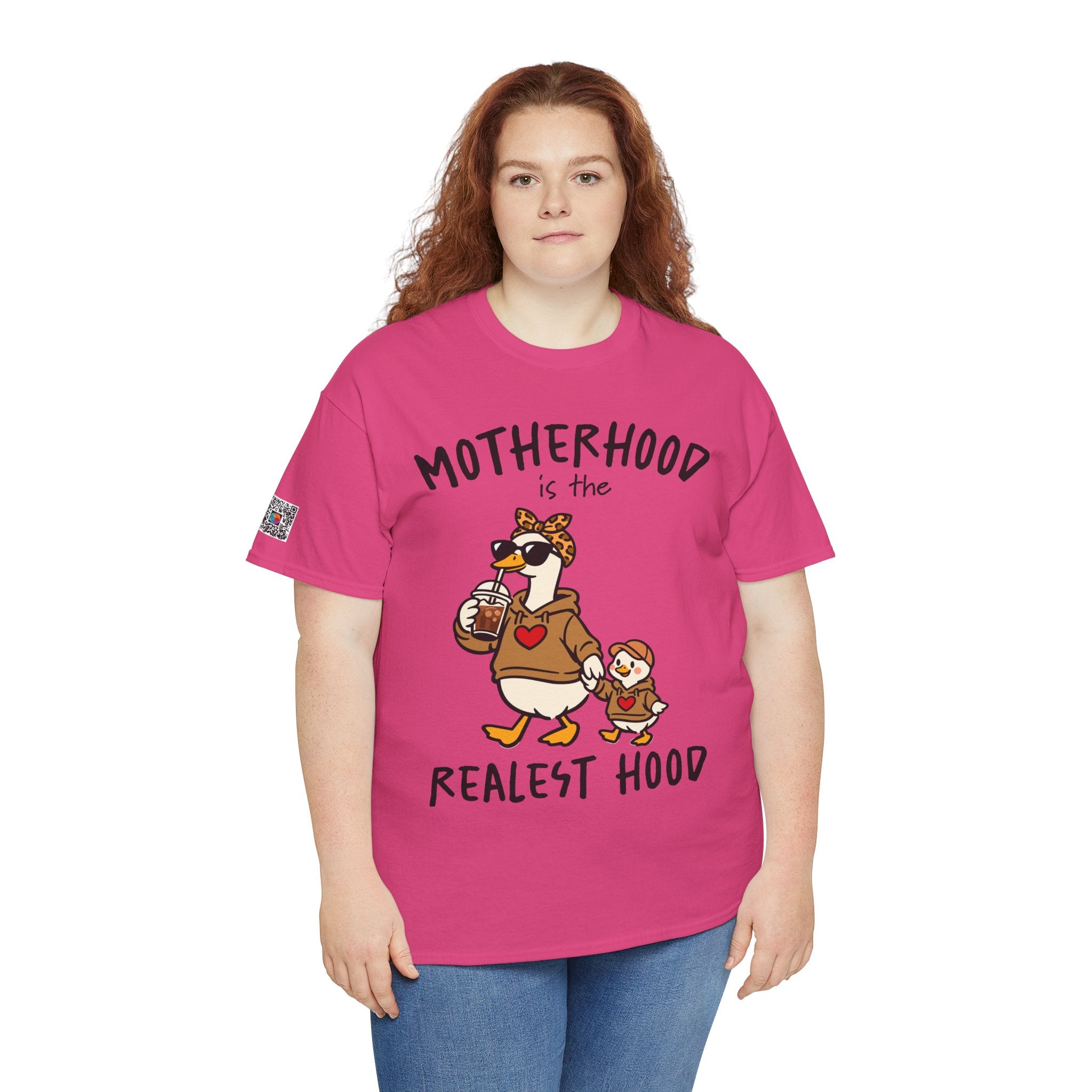 Motherhood The Realest Hood Graphic Tee – Funny Mom Life Shirt, Relatable Mama Humor Tee | Cr8tive Designs