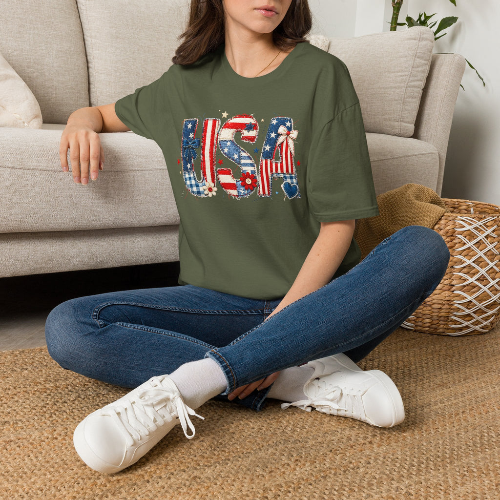 USA Patriotic | Vintage Red White & Blue Design | Cr8tive Designs