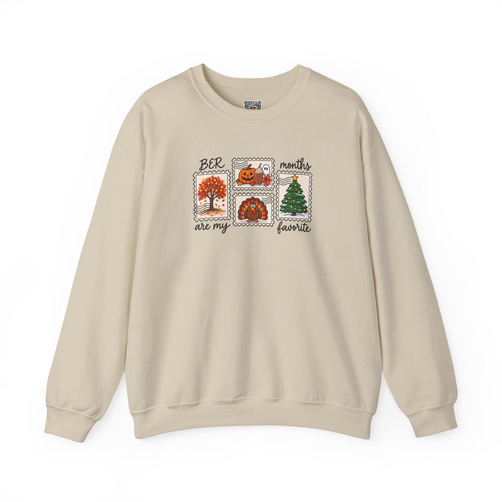 BER Months Are My Favorite Sweatshirt | Holiday Stamps Fall & Winter Crewneck | Cr8tive Designs