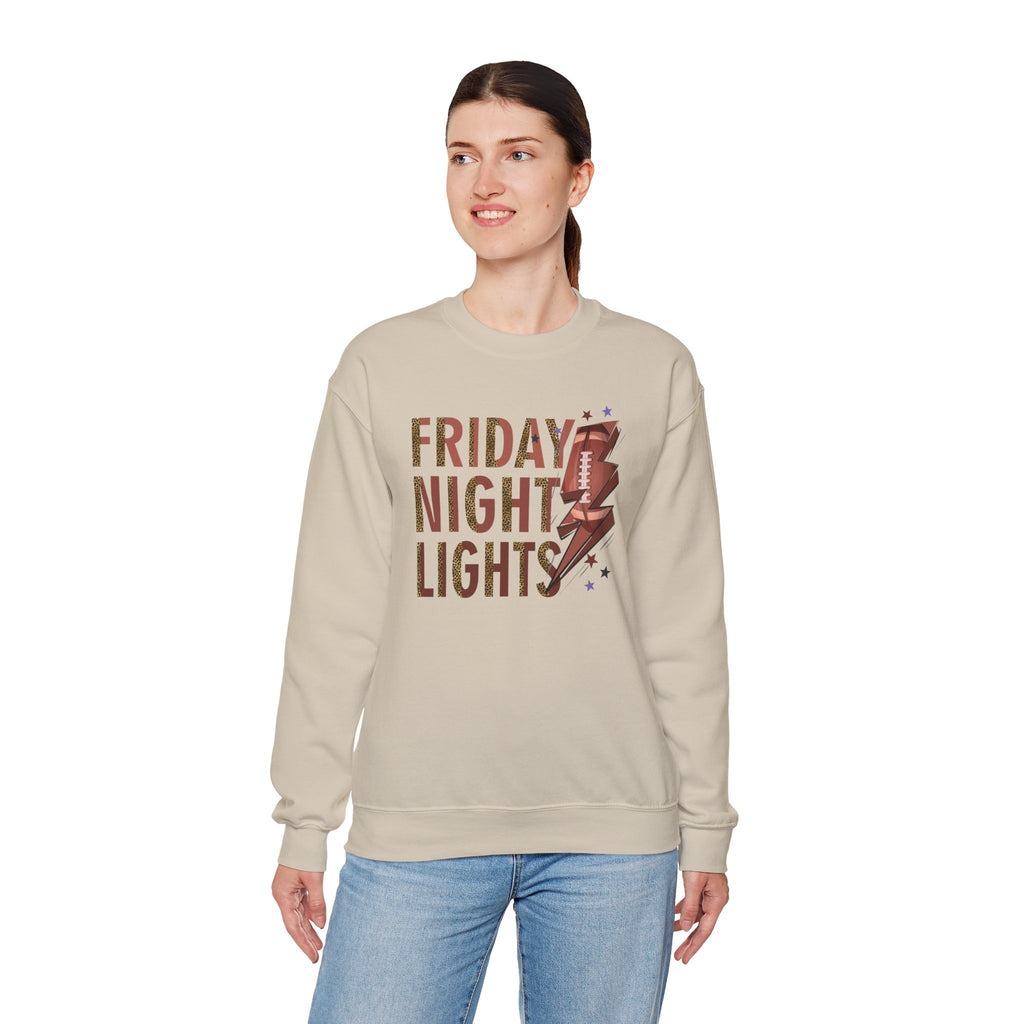 Friday Night Lights Sweatshirt | Leopard Football Lightning Bolt Crewneck | Cr8tive Designs