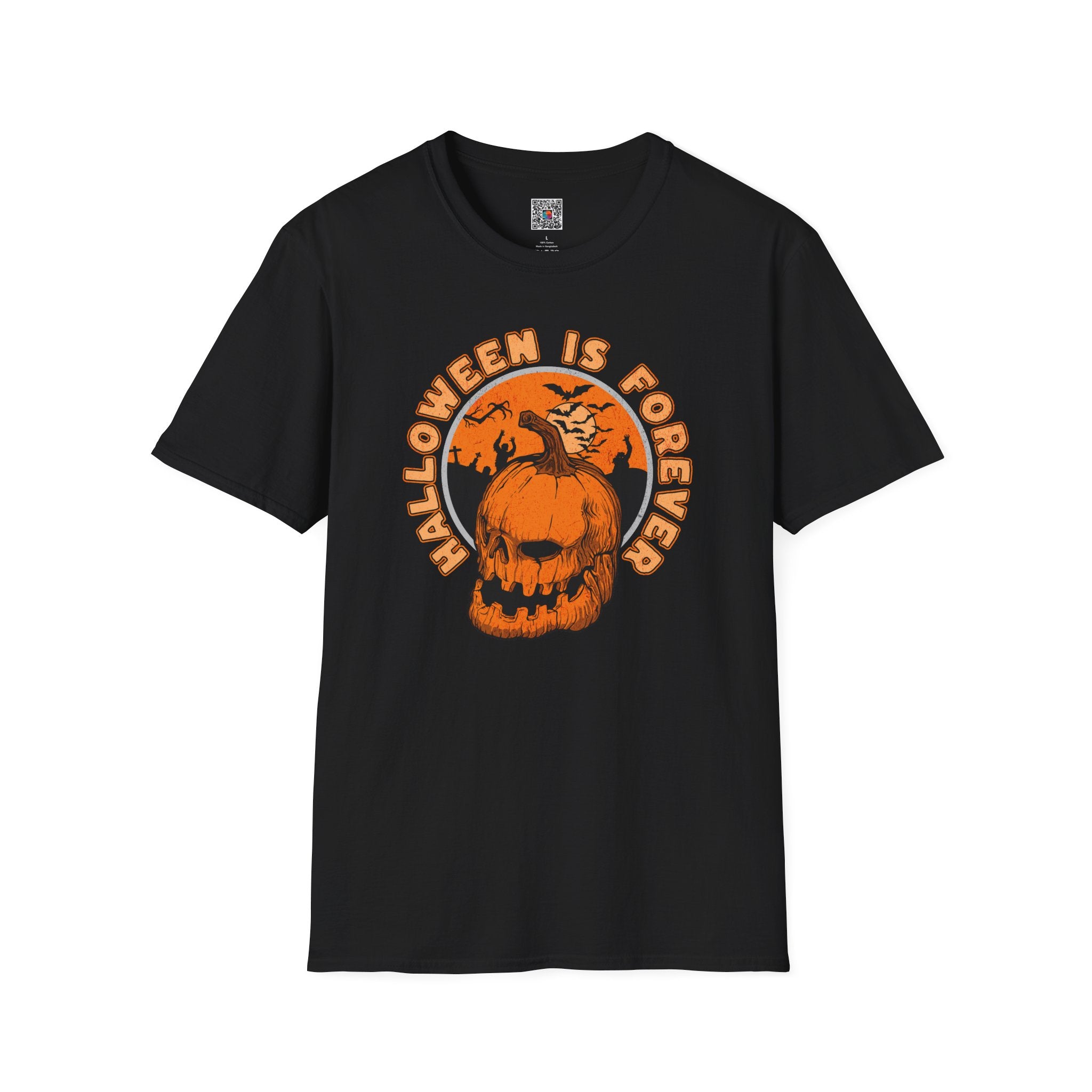 Halloween Is Forever T-Shirt | Vintage Pumpkin & Bats Halloween Tee | Cr8tive Designs