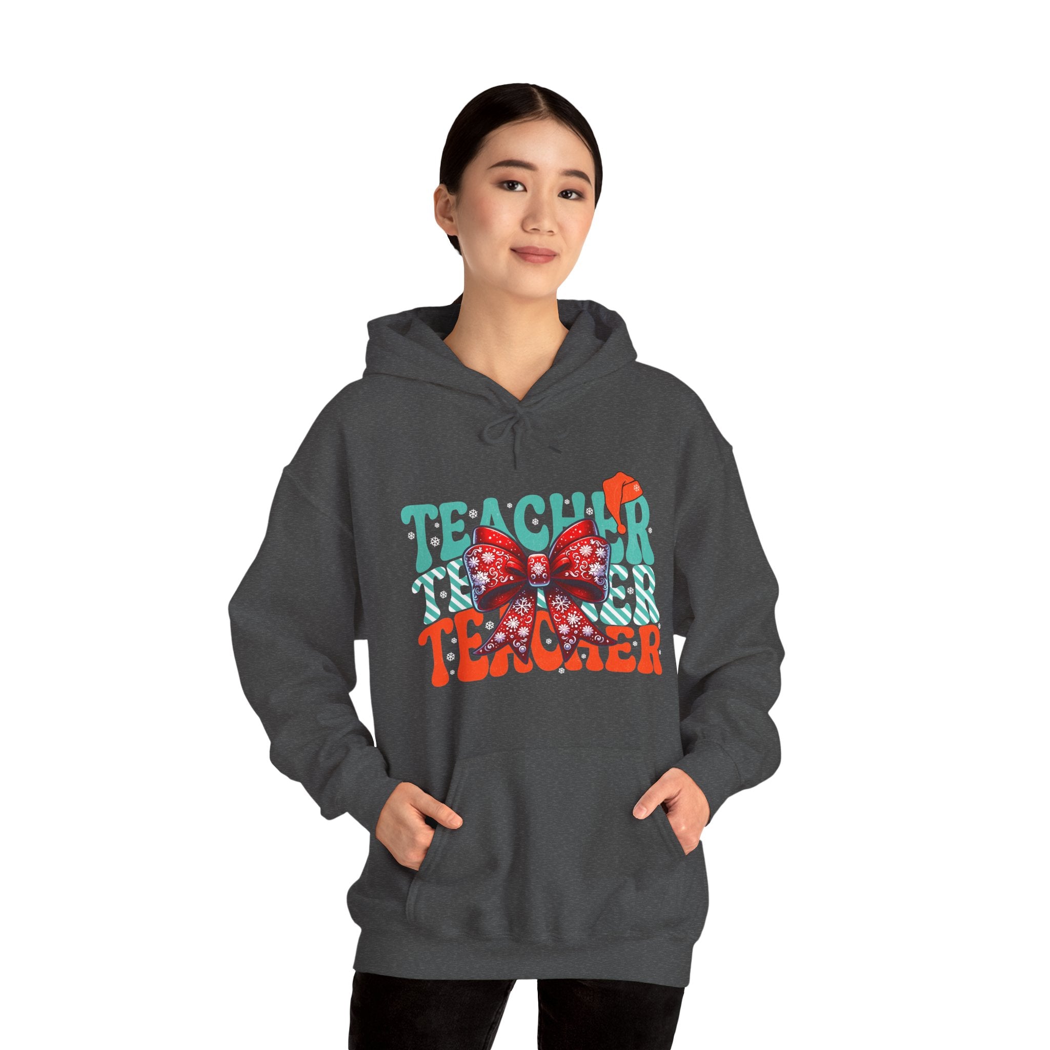 Teacher | Festive Christmas Bow Hoodie | Cr8tive Designs