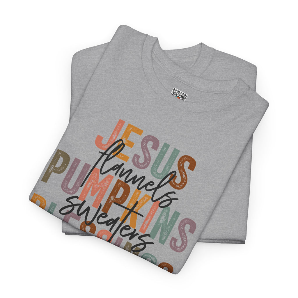 Jesus Flannels Pumpkins Tee | Christian Fall Graphic T-Shirt | Cr8tive Designs