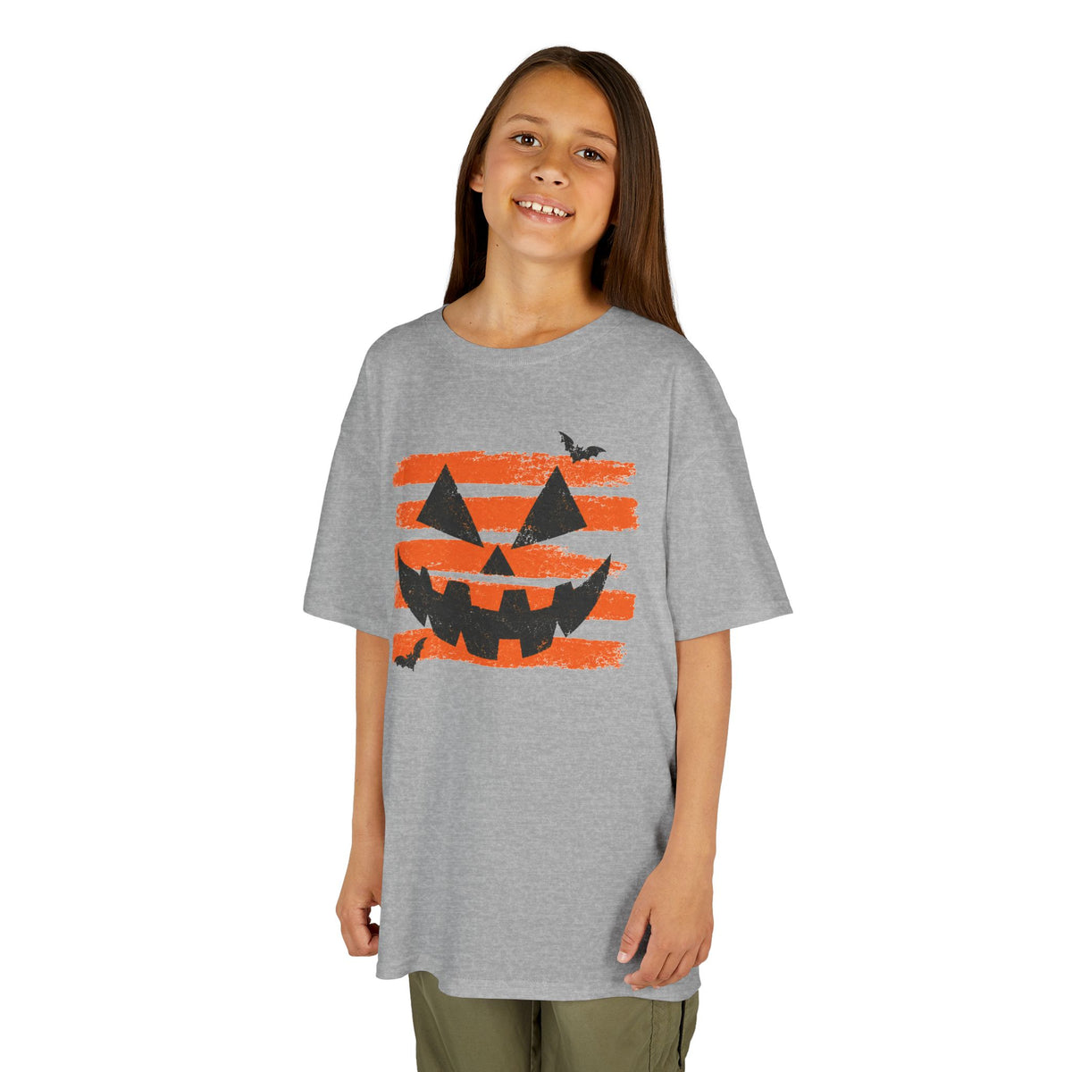 Spooky Jack O Lantern Tee | Youth Halloween Graphic T-Shirt | Cr8tive Designs