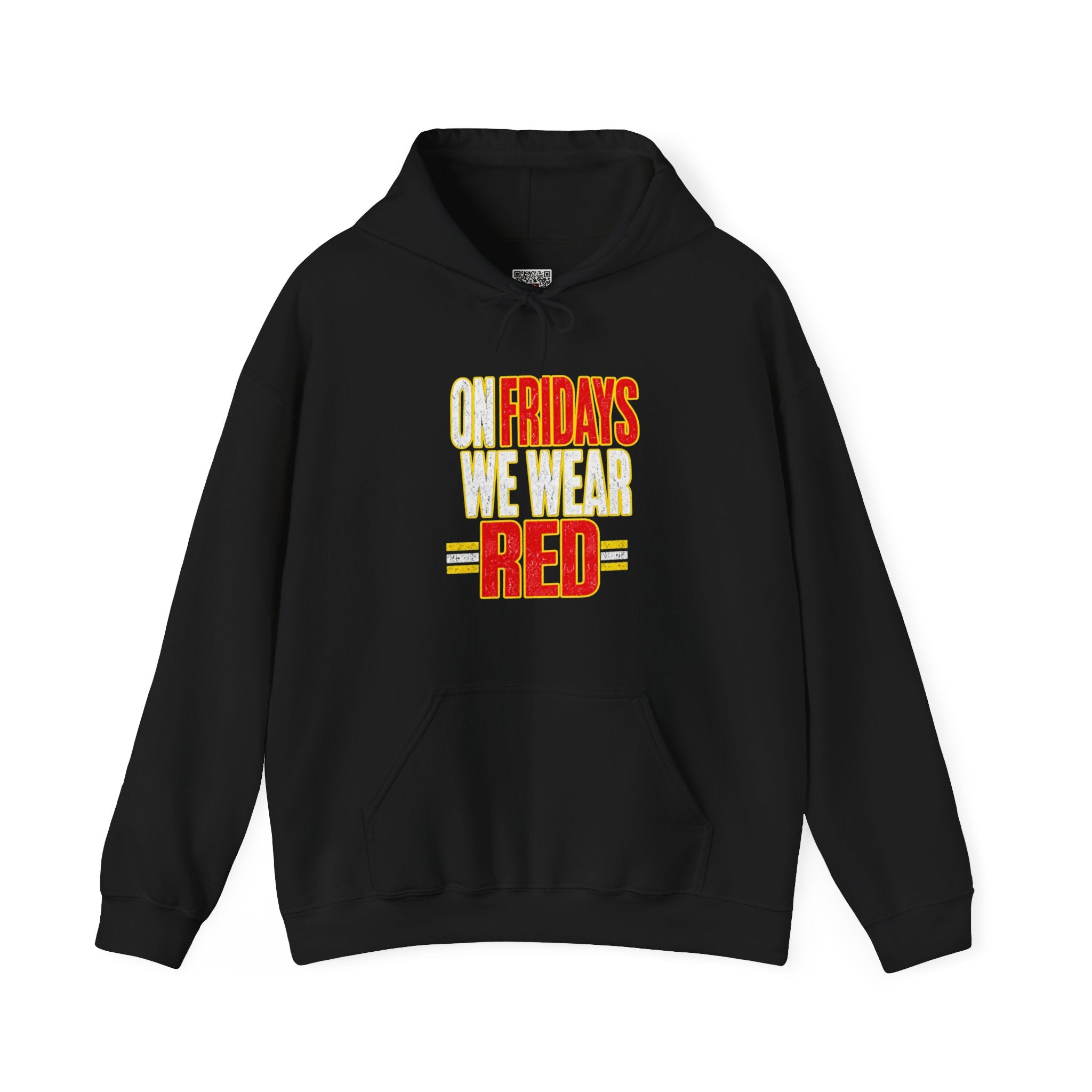 On Fridays We Wear Red | Distressed Football Fan Hoodie | Cr8tive Designs
